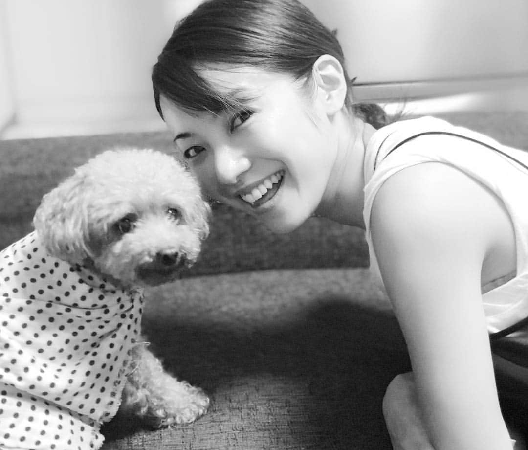内山理名さんのインスタグラム写真 - (内山理名Instagram)「Let's cool down after the park🌵🐿 ・ #hotday #tink #mylovelydog」7月17日 11時11分 - rinauchiyama_official