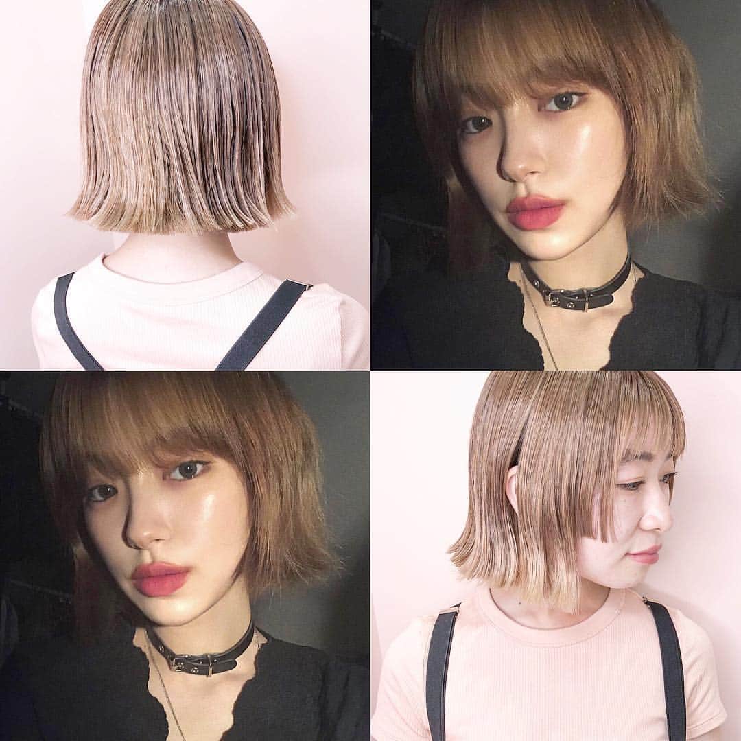 原涼香のインスタグラム：「ㅤㅤㅤㅤㅤㅤㅤㅤㅤㅤㅤㅤㅤ NEW🇰🇷コリアンボブ💗💗 『 タッセル × コンジュ 』 切りっぱなしのタッセルカットに、 " コンジュ " は" 姫カット " の意味です💓 ㅤㅤㅤㅤㅤㅤㅤㅤㅤㅤㅤㅤㅤ 韓国のオシャレボブはこれです🙌🏻 ㅤㅤㅤㅤㅤㅤㅤㅤㅤㅤㅤㅤㅤ 明日のご予約にまだ空きがあるので ぜひdmください🌻💕 ㅤㅤㅤㅤㅤㅤㅤㅤㅤㅤㅤㅤㅤ」