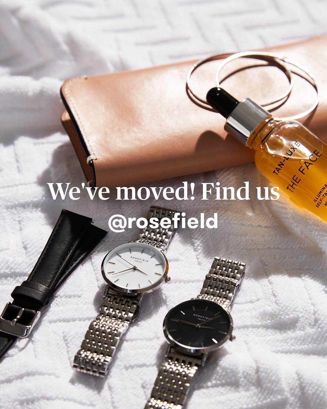 ROSEFIELDのインスタグラム：「We’ve moved! Find us at @rosefield 👋」