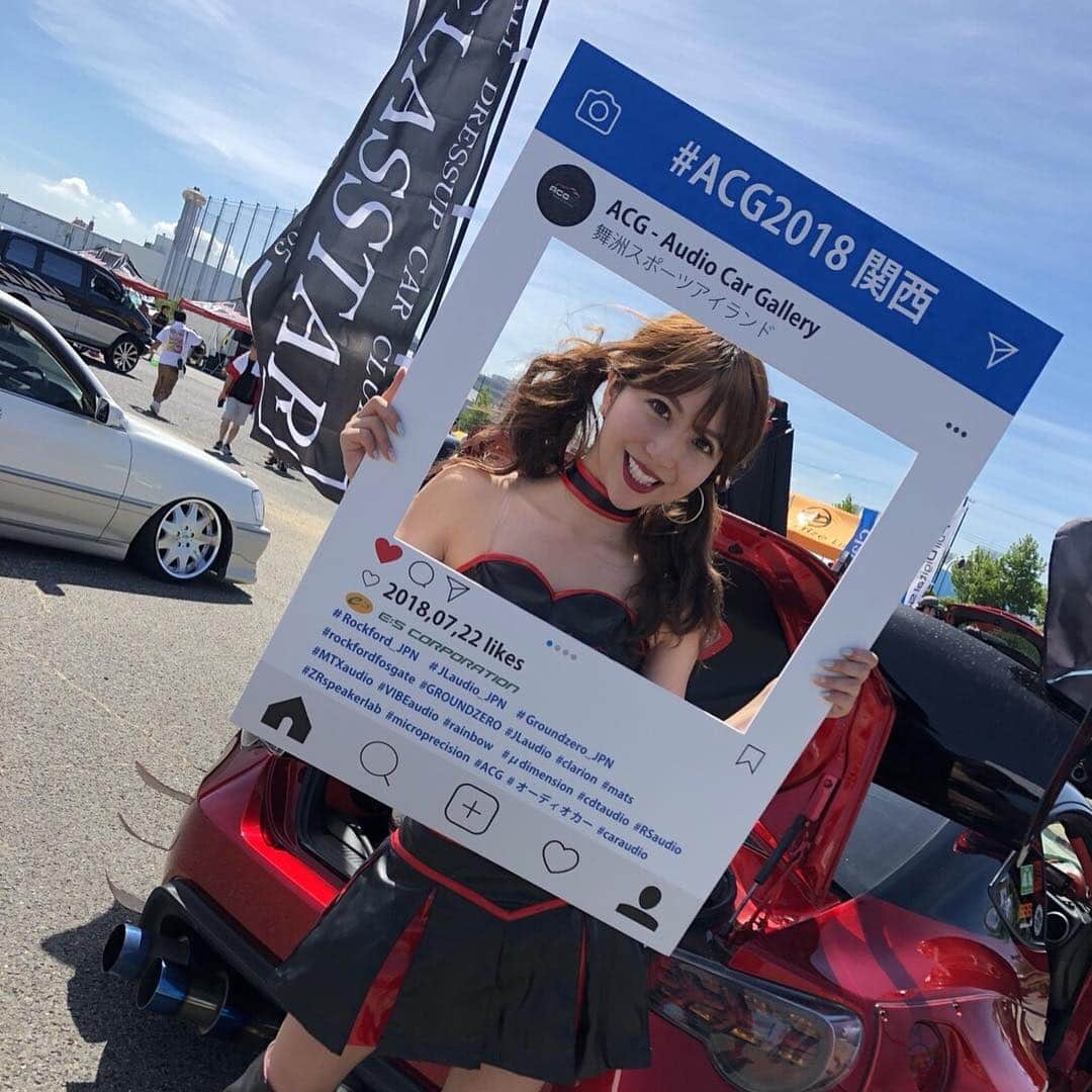 岸谷知果のインスタグラム：「ACG ロックフォード イベントin舞州  インスタ映え写真を 撮ろう！ #ロックフォード  #acg #イメージガール  #舞州 #acg関西2018」