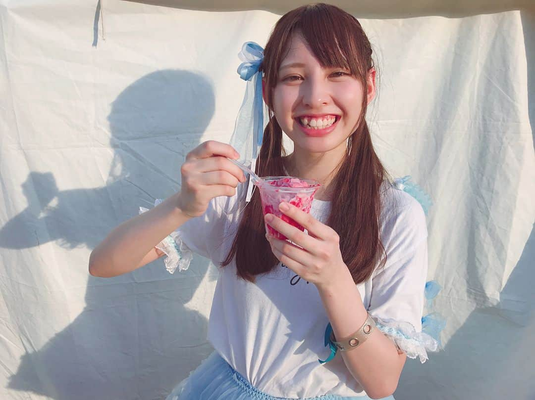 沖口優奈さんのインスタグラム写真 - (沖口優奈Instagram)「イチゴのかき氷  #夏 #かき氷 #けずりイチゴ #アイドル」7月22日 22時01分 - yuna_okiguchi_