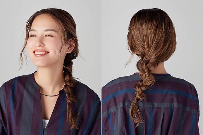Beauty & Co. のインスタグラム：「三つ編みができればOK！ 超簡単なデコボコ三つ編み。  難しいヘアアレンジは無理。でも、いつも同じ髪型も嫌。 そんな時にやってみてくださいね。  詳しいアレンジのHOWTOは⇒プロフィールのリンクから「デコボコ」で検索🔎 @watashiplus_howto  #三つ編み #三つ編みアレンジ #みつあみ #みつあみアレンジ #ヘアアレンジ #ヘアアレンジ好きな人と繋がりたい #ヘアメイクアーティスト #ヘアメイクアップアーティスト #ヘアメイク #shiseido #資生堂 #プレイリスト」