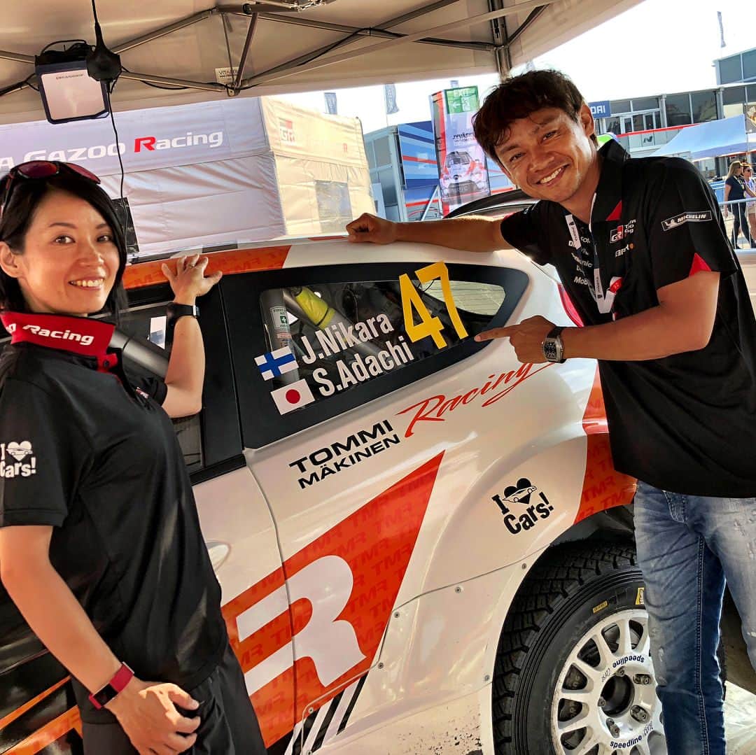脇阪寿一さんのインスタグラム写真 - (脇阪寿一Instagram)「コ・ドライバー 足立さやか選手と再会。ペースノートを見せて貰いました。この後出走です。  #足立さやか  #wrc #wrcjp #wrc2 #rallyfinland  #toyotagazooracing」7月27日 2時08分 - juichiwakisaka