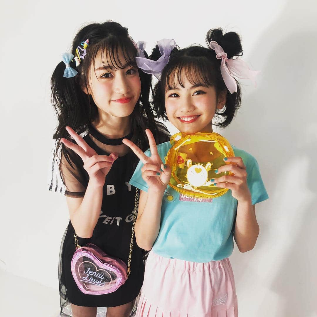 ニコ☆プチのインスタグラム：「お姉ちゃんと妹みたいなネネ＆ルキ💗 #プチモ #山内寧々 #関谷瑠紀」