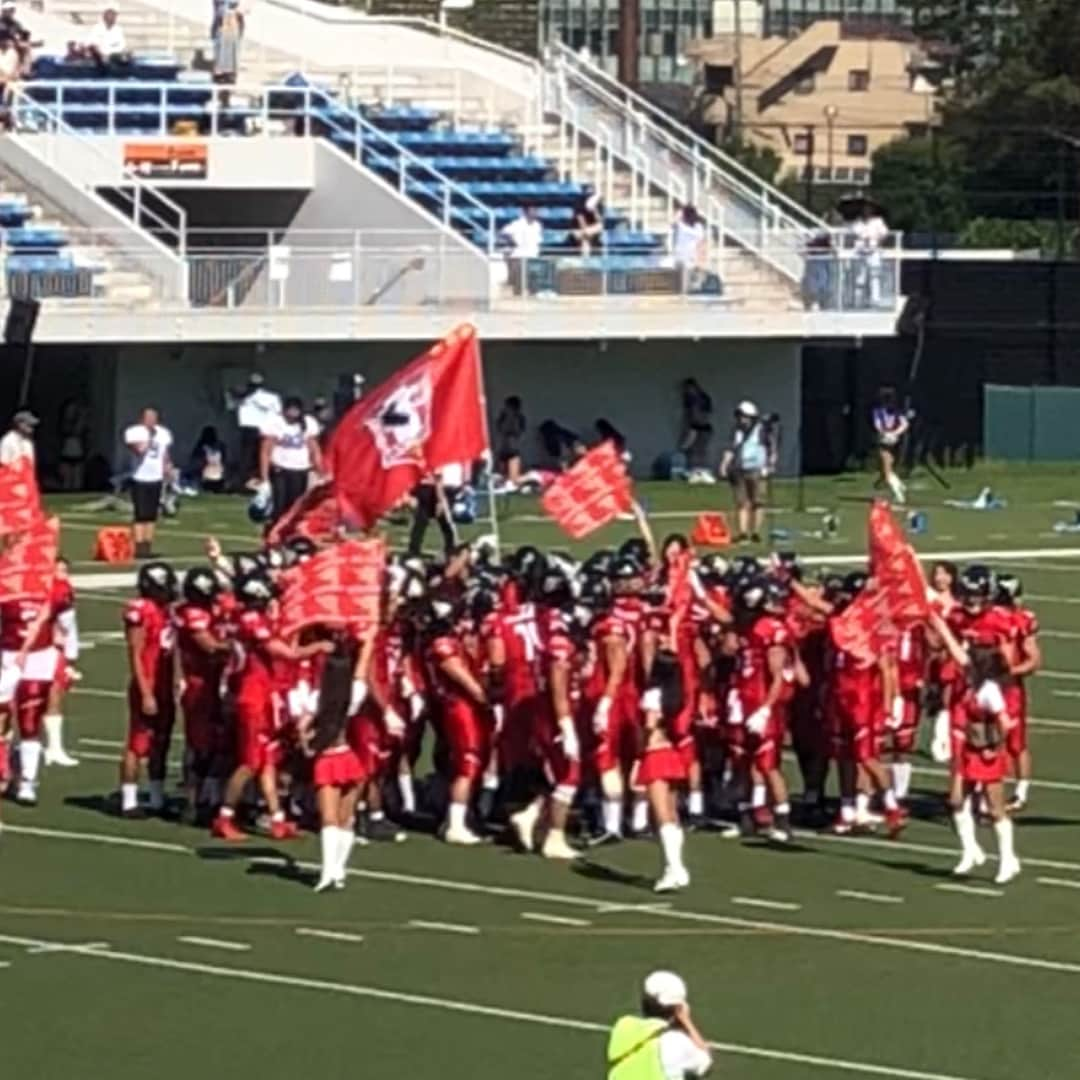 町田瑠唯さんのインスタグラム写真 - (町田瑠唯Instagram)「アメフト観戦🏈 初戦勝利！！ おめでとうございます！ すごかった😊 ． めちゃ暑かったけど、頑張ってた‼︎ずっと笑顔ってすごいな☺️ ほんとお疲れ様っ！！ ． #写真撮れてよかった #今度は白衣装の時に #しんどい時にカメラ目線ありがと #るいも頑張らんと」8月27日 9時06分 - macchi0308