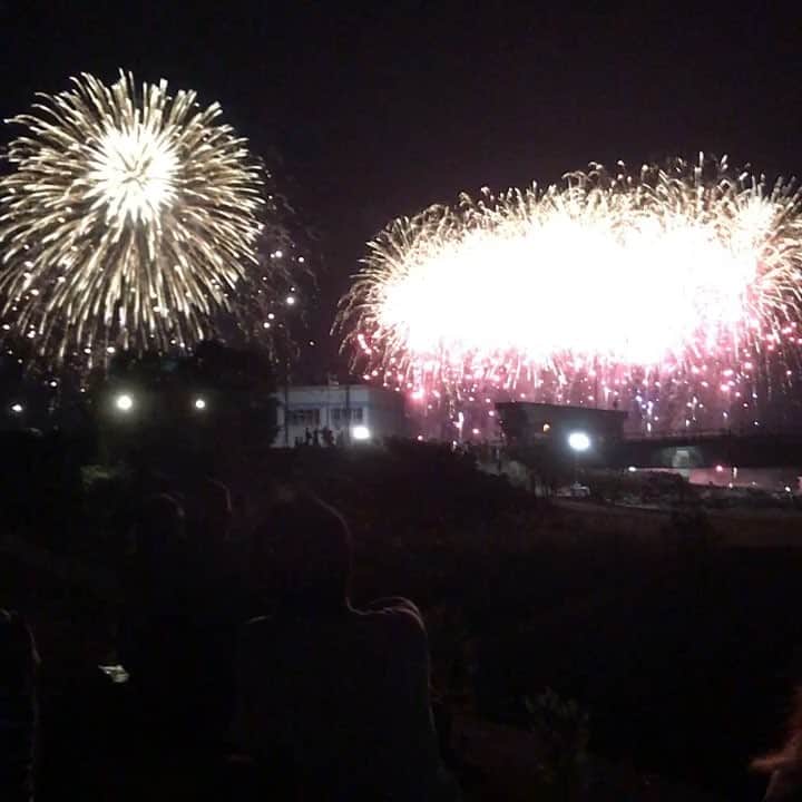 神戸文也のインスタグラム：「福井で一番大きいお祭りらしく行ってきました☺️ いつ見ても花火は綺麗だな〜😝 そして夏を感じる😚」
