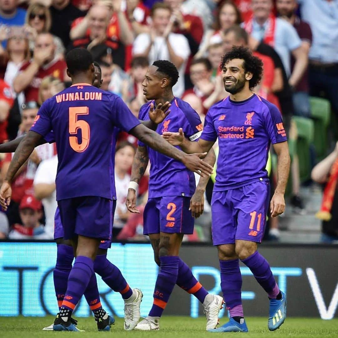 ナサニエル・クラインのインスタグラム：「Dublin it’s been a pleasure thanks for having us 👏🏾🤙🏾🤘🏾#lfcpreseason #lfc」