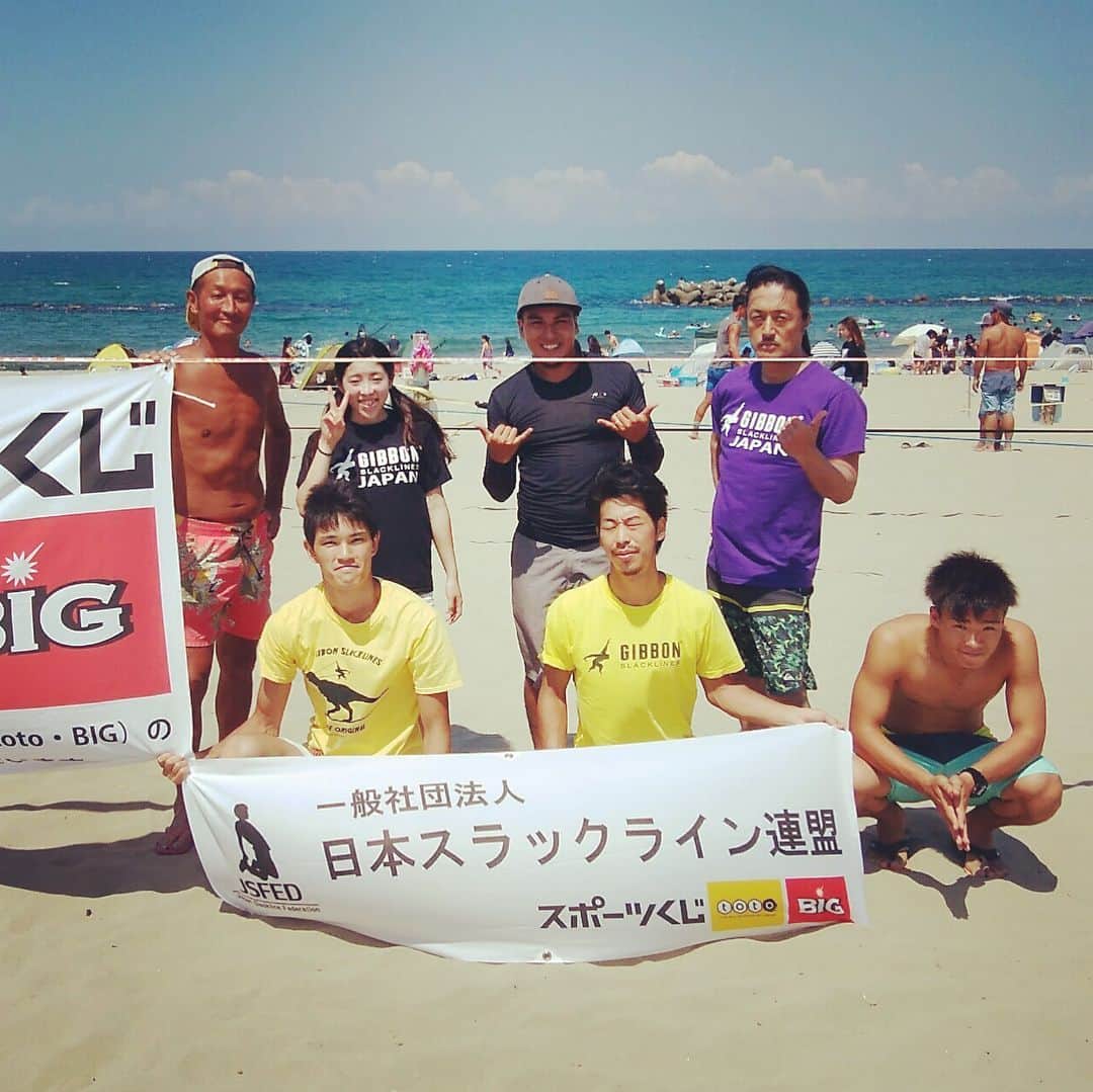 大杉徹のインスタグラム：「山形県鶴岡市にある湯野浜海水浴 と仙台大学で日本スラックライン連盟のインストラクター試験を開催しました。合計12名が受験し10名が新たにインストラクターに合格致しました！  #jsfed #日本スラックライン連盟 #スラックライン #slackline」