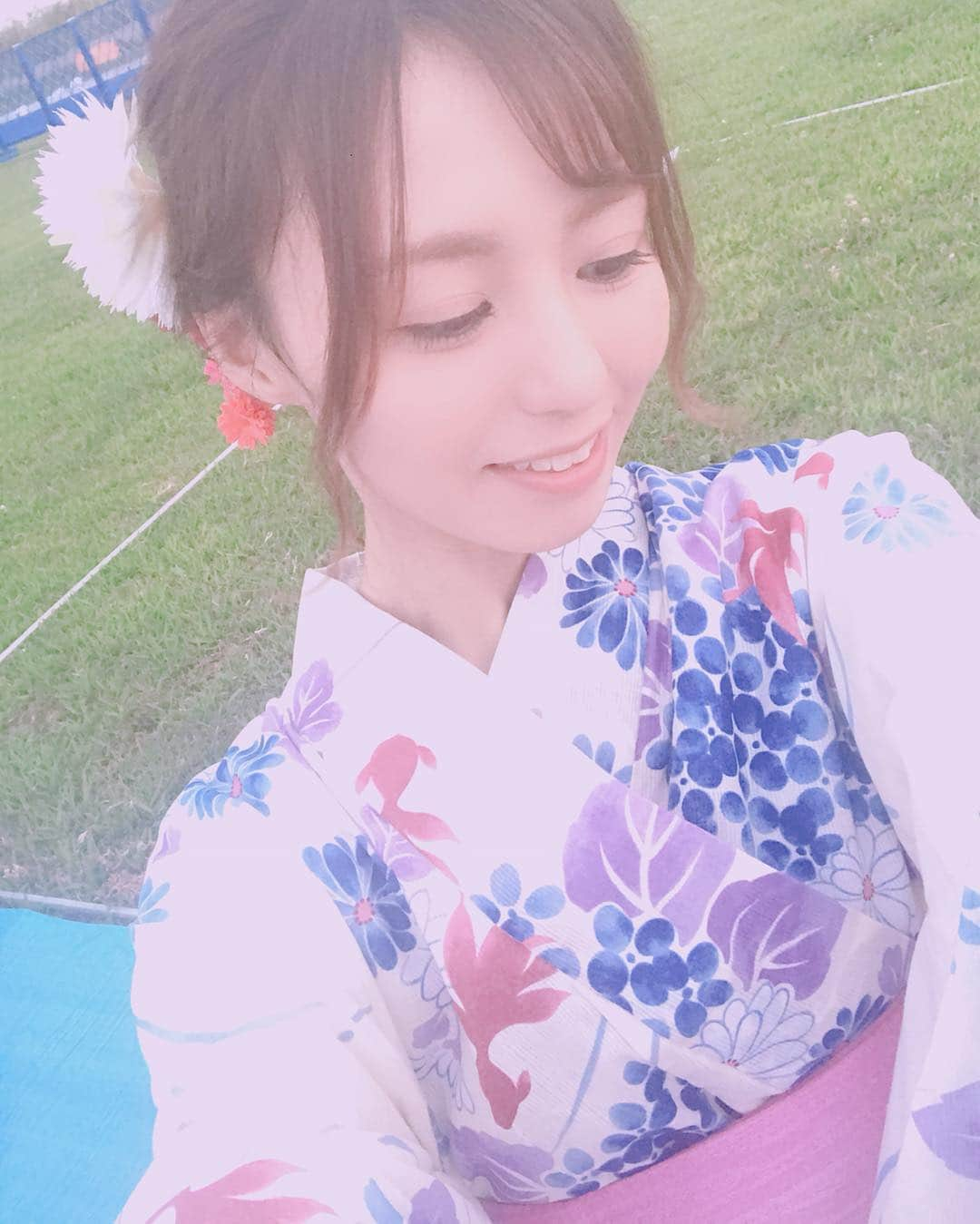 希志あいののインスタグラム：「久しぶりの浴衣✨👘🎇 #花火 #夏の思い出」