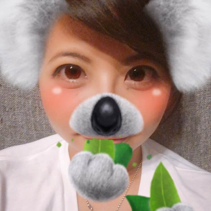 矢部あやのインスタグラム：「ずっとsnowだけはダウンロードしないと心に決めていたのに、ビューティープラスより自然に盛れると言われて誘惑に負けた。 原型とどめてなさすぎてやっぱり怖い。 ・ #snowデビュー #コアラごっこ #流行に乗り遅れた感 #がんばってるアラサー」