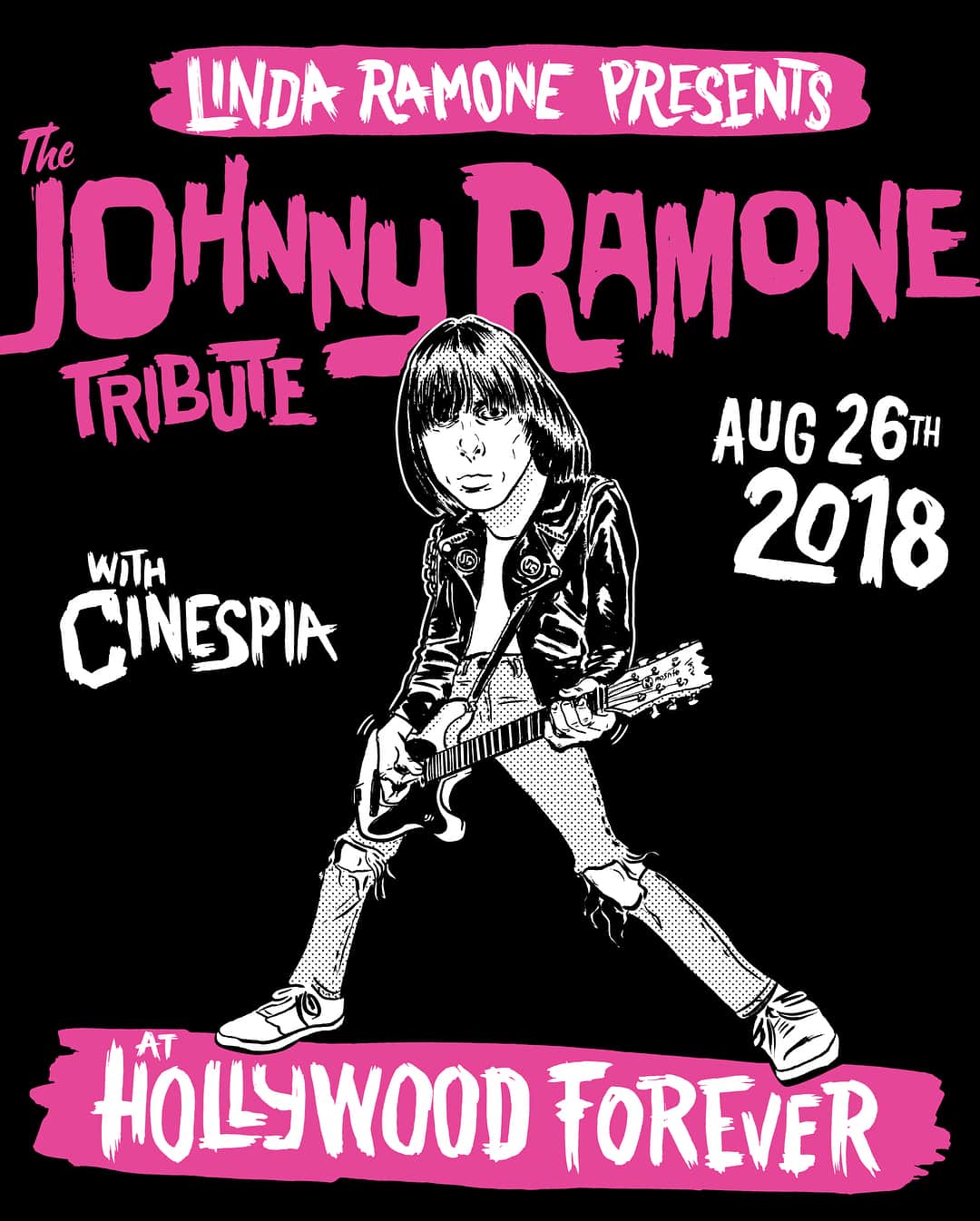 Shepard Faireyさんのインスタグラム写真 - (Shepard FaireyInstagram)「I’ve been a fan of the Ramones since 1984 and was lucky enough to see them live in 1988 and 1989. I’m honored to be included in this year’s Johnny Ramone Tribute, on August 26th at Hollywood Forever Cemetery presented by the indelible Linda Ramone. I’m excited that I’ll have my Johnny Ramone portrait alongside the other three original members’ portraits that I did in the art exhibit at the Mausoleum curated by Lethal Amounts Art Gallery. Ticket link at johnnyramone.com (link in bio) Hey! Ho! Let’s Go! -  Shepard  @hwdforever @cinespia @lethalamounts @lindaramone #ramones #shepardfairey #johnnyramonetribute #lindaramone #joeyramone #deedeeramone #tommyramone #gabbagabbahey #heyohletsgo」8月7日 6時21分 - obeygiant