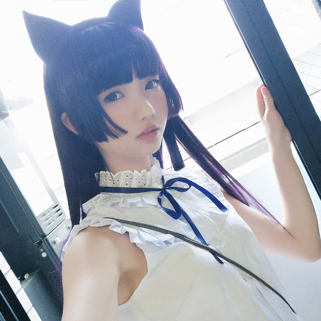 茶叶小果さんのインスタグラム写真 - (茶叶小果Instagram)「‪ #gokoururi #黑猫 #kuroneko #cosplay #五更瑠璃 #黒猫 #コスプレ #俺妹  牵手吧！如果这就是命运的话！ 「手を繋げましょう、それが定めと運命なら！」 #俺の妹がこんなに可愛いわけがない」8月13日 1時58分 - chayexiaoguo