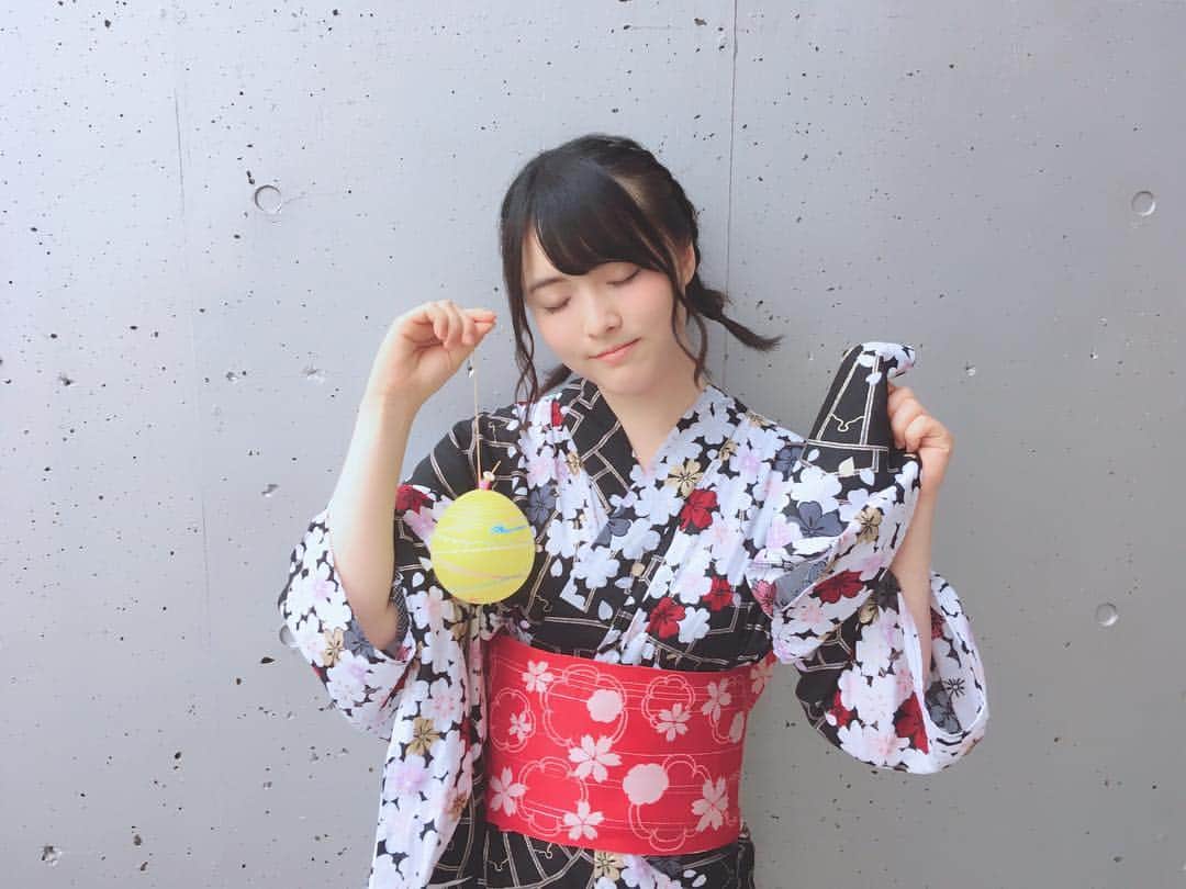 大森美優のインスタグラム：「おやすみなさい😴💤 #夏 #浴衣 #ヨーヨー」