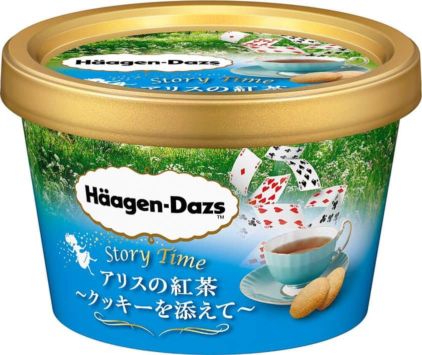 もぐナビさんのインスタグラム写真 - (もぐナビInstagram)「＼10月2日（火）新発売🎉／ . ハーゲンダッツ ストーリータイム . 『アリスの紅茶～クッキーを添えて～』 . 『白雪姫の林檎～カスタードとともに～』 . 🔵ストーリータイム『アリスの紅茶～クッキーを添えて～』 . 童話｢不思議の国のアリス｣に登場する"ティーパーティー"をヒントに作られたハーゲンダッツ❤️ . ダージリンアイスクリームと、バタークッキーを加えたマスカルポーネアイスクリームを混ぜ合わせています。 . 表面にはピンク色のカシス味のハート模様をあしらったミルクソースがかかっています。 . 🔴ストーリータイム『白雪姫の林檎～カスタードとともに～』 . 童話「白雪姫」をイメージしたハーゲンダッツ。 . 食感を残したリンゴ果肉を、カスタードアイスクリームにミックス！ . 表面には、ミルク味のハート模様をあしらったリンゴソースがかけられています。」8月16日 11時54分 - mognavi.jp