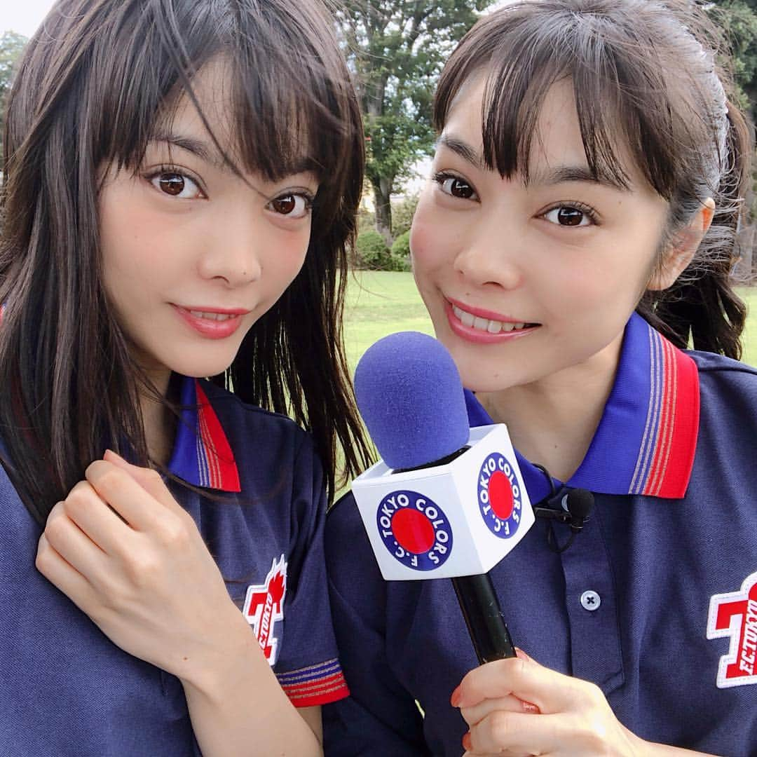 MIOさんのインスタグラム写真 - (MIOInstagram)「. 朝からFC東京のロケでした！ 選手にインタビュー🎤 . #FC東京#fctokyo#fctokyocolors#FC東京COLORS#MIO#YAE#MIOYAE#twins」8月16日 19時32分 - mio_abp