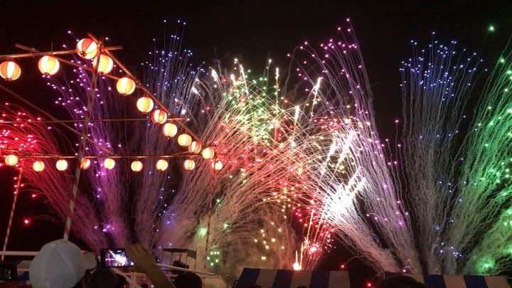 のインスタグラム：「韮崎の花火😍💓💓」