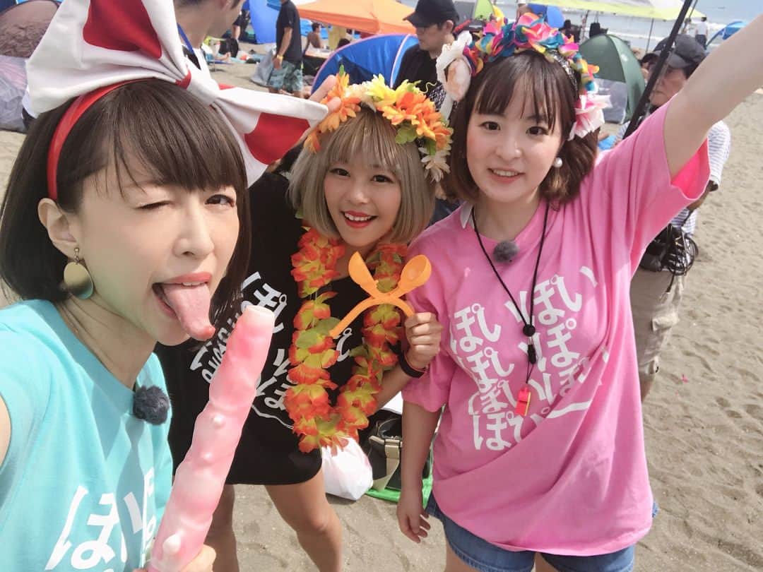 サムギョプサル和田のインスタグラム：「夏の思い出🌞⑤ . . #あやまんjapan #5時に夢中 #tokyomx #由比ヶ浜 #海 #바다 #여름 #일본 #japan #sea #beach」