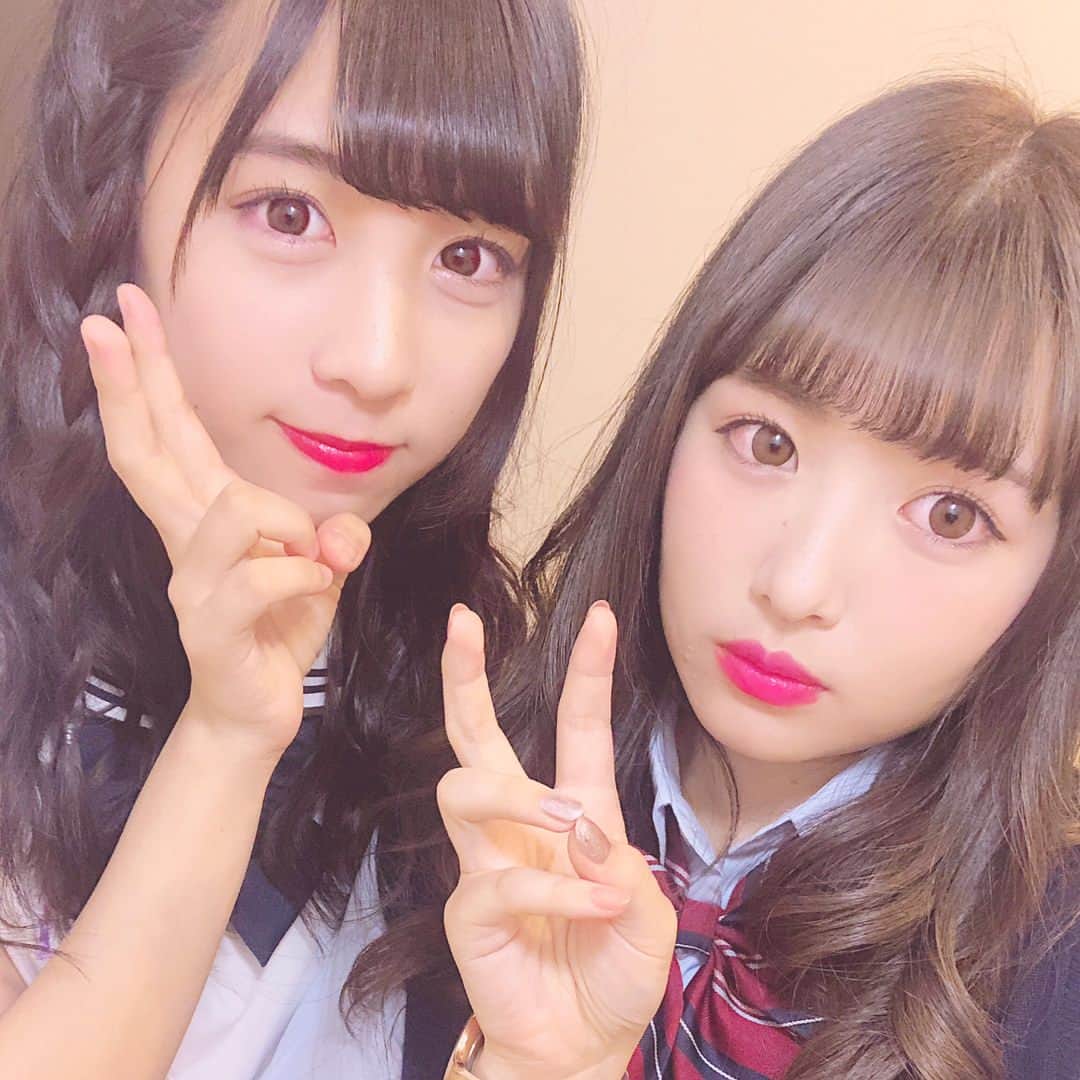 青木菜花のインスタグラム：「. . お久しぶりのさらなの😍❤️ 昨日一日楽しかったな〜😙 あれ、誰かがひょっこりしてる😧笑 . . #さらなの #恋好きカフェ #恋ステ #今日好き #シーズン3 #第3弾 #instalike #instagood #l4l」