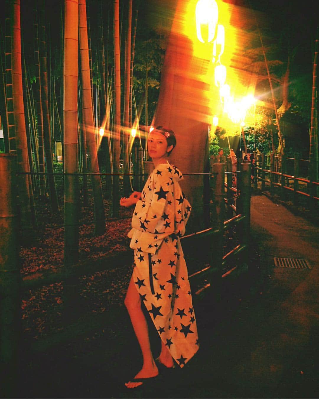 森星さんのインスタグラム写真 - (森星Instagram)「浴衣ある、 今年の夏も、 帯はない🎐ちんちろりん」8月19日 12時36分 - hikari