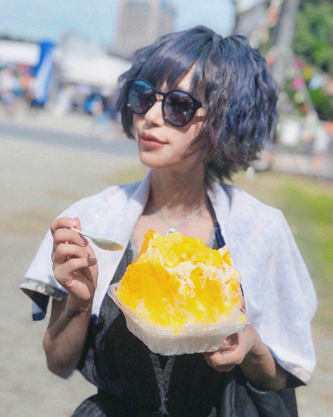 病夢やみいさんのインスタグラム写真 - (病夢やみいInstagram)「_ #かき氷 #食べたら寝るよ #大竹しのぶ」8月21日 21時53分 - yammy__________