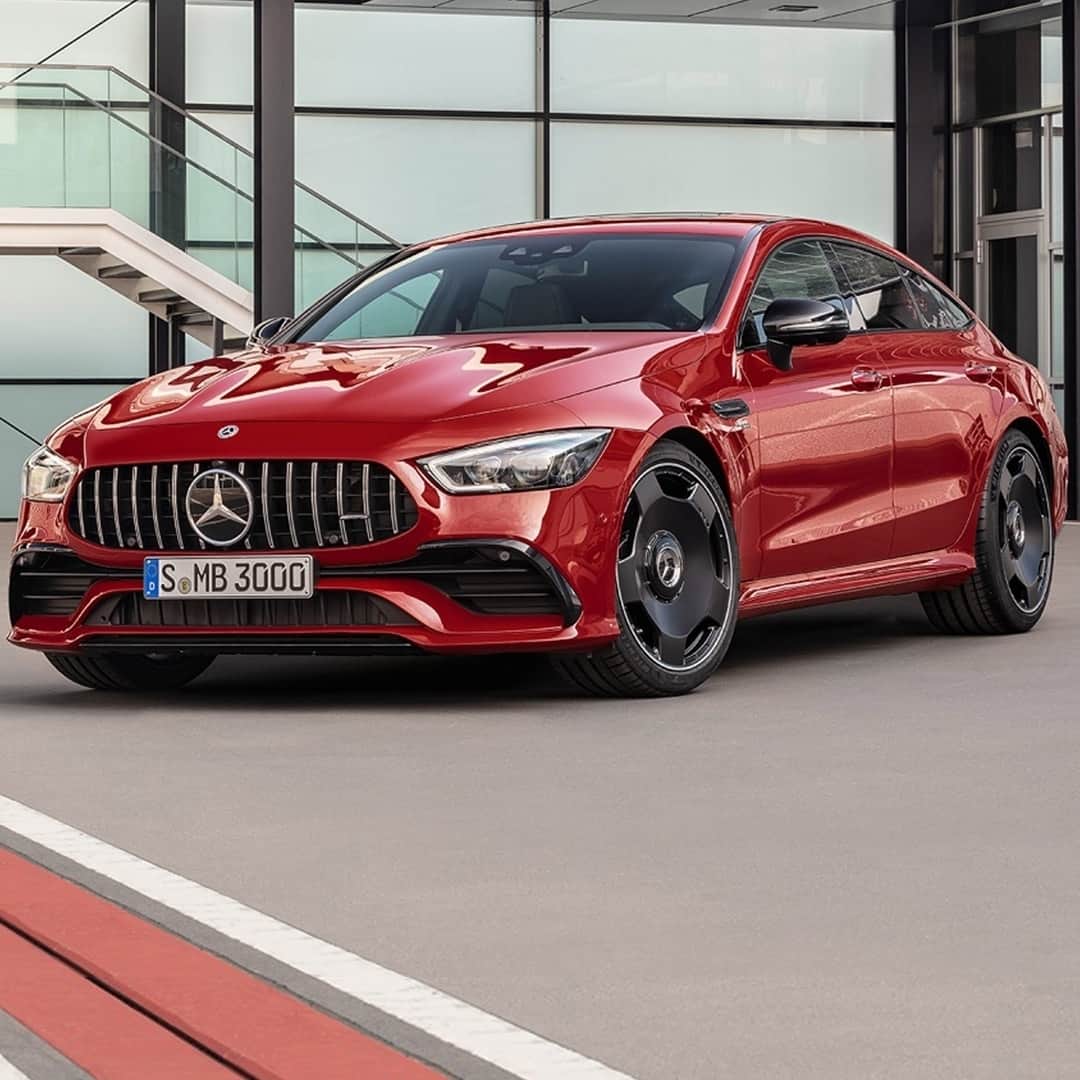 Mercedes AMGさんのインスタグラム写真 - (Mercedes AMGInstagram)「Introducing the new Mercedes-AMG GT 43 4MATIC+ 4-Door Coupé. Featuring a 3.0-liter 6-cylinder in-line engine, 367 hp and room for 4, the whole family can experience true Driving Performance. [Fuel consumption combined: 9.4-9.1 l/100 km | CO2 emissions: 215-209 g/km] #MercedesAMG #AMG #GT43 #GTFamily #GT4Door #DrivingPerformance #Power #Passion #Mercedes #AMG🔥 #Luxury #CarsofInstagram #InstaCar #Lifestyle」9月17日 20時53分 - mercedesamg