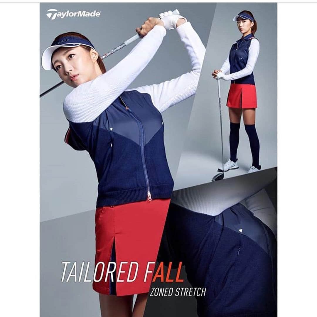 キム・ガヒョンさんのインスタグラム写真 - (キム・ガヒョンInstagram)「#Repost @taylormadegolf_kr with @get_repost ・・・ _ 박광수프로, 김가형프로와 함께한 테일러메이드 2018 FW 어패럴을 공개합니다❗️ 모던한 네이비에 포인트 컬러를 주어 필드 위 커플룩을 완성해보세요🏌️‍♂️🏌️‍♀️ _ 🏌️‍♂️박광수 프로🏌️‍♂️ 흡습속건과 신축성이 좋은 테일러드 자카드 L/S 폴로(U23618), 얇고 부드러운 패딩 충전재를 퀼팅해 보온성이 좋은 테일러드 하이브리드 본딩 L/S 스웨트(U23660), 스트레치성이 좋은 파운데이션 팬츠 (U23730), 베이직 토널 로고 플렛빌 캡(U23958). _ 🏌️‍♀️김가형 프로 🏌️‍♀️ 흡습속건과 자외선 차단 기능 소재의 자카드 L/S 폴로(U23791), 보온성과 촉감이 뛰어난 울 혼방 소재를 사용한 테일러드 FZ 후디 니트 재킷(U23775), 이너 쇼츠가 부착된 플리츠 우븐 스커트(U23809), W 베이직 바이저(U23913). _ _ #1stisNeverDone #TaylorMade #tailored_zone #zoned_stretch #zoned_warmth #TaylorMadeApparel #Apparel #2018FW #Golf #Golfer #GolfWear #테일러메이드 #테일러메이드어패럴 #어패럴 #골프 #골퍼 #골프웨어 #⛳️ #」9月19日 18時55分 - kim.k.h.pro