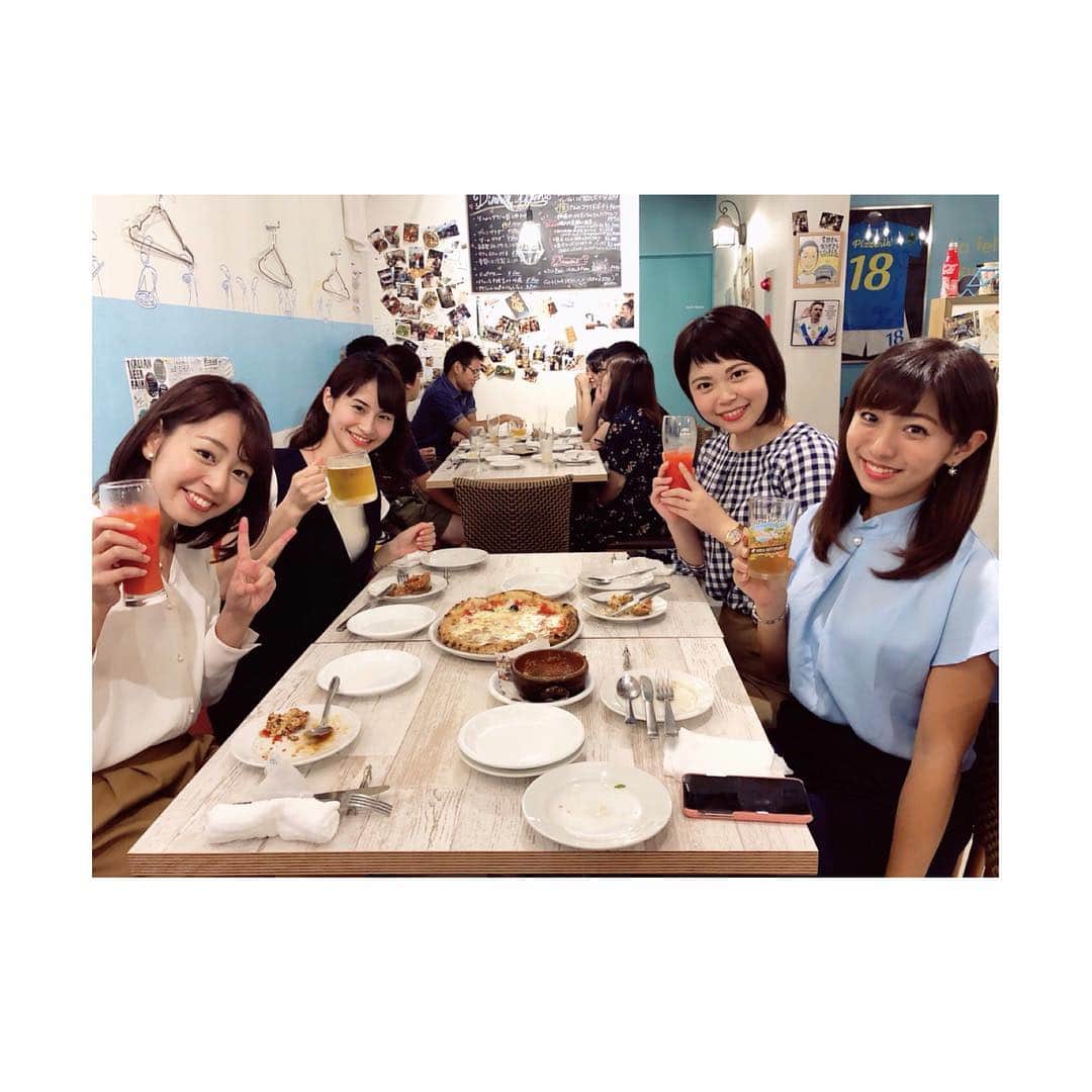 のインスタグラム：「. 大好きすぎる先輩😹💞 今日も楽しく夜ご飯を食べました🍕 時間はあっという間ですね。。！ 皆さんの後輩になれて KSB入って良かったなと改めて感じました☺️ あー楽しかった💐 . #KSB #瀬戸内海放送 #5ch #アナウンサー #佐田さんが四姉妹って言ってくれて嬉しい😆 #いつまでもついて行きますお姉様方💘」