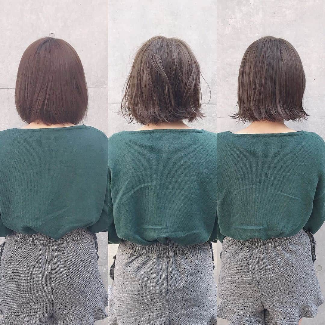 前田渉さんのインスタグラム写真 - (前田渉Instagram)「. . 大人気ななまるの劇的Before→After→Arrange💫 . Cut:メンテナンスカットと前髪にメリハリを✂︎ Color:ミントグレージュの9トーン😊✨ Arrange:巻きVer.と外ハネVer.同じボブでも巻き方で見え方やカラーの色の見え方まで変わります👍🏻✨ . . ご来店の際にいろんなパターンをお教えしております😊✨ . . #わたるマジック #わたるフィルター #hair #cachecache #cachecacheomotesando #BeforeAfterArrange #bob #美容師 #イメチェン #グレージュ #外ハネ #表参道 #カット #外ハネボブ #似合わせカット #ミントアッシュ #シースルーパッツン #吉岡里帆 #こなれ感 #透明感 #シャーベットブルー #ミントグレージュ #ボブ #ななまるボブ #小顔カット #わたボブ #美容室 #美容院 #ぱっつん #ミニボブ」8月29日 21時30分 - wataru_magic