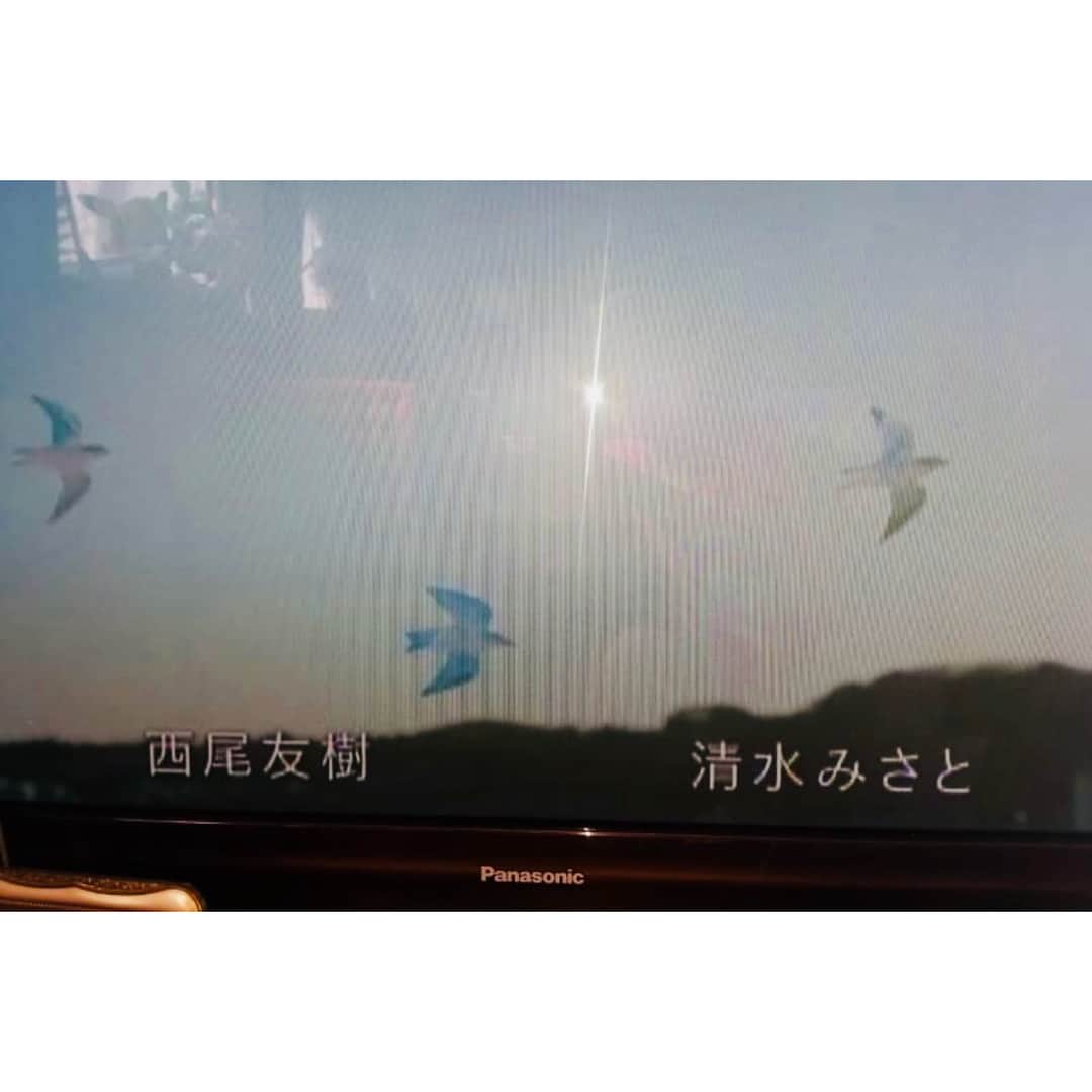 清水みさとさんのインスタグラム写真 - (清水みさとInstagram)「【おしらせ】 8/30(木) 午前8時～8時15分放送 NHK 連続テレビ小説「半分、青い」 に、出演させていただきました。 はじめて、朝ドラ。でした。うれしい。 母さんから届いたクレジットの写真。 フラッシュたいちゃってる(笑) わたしもかえったらみるー。」8月30日 11時25分 - misatoshimizu35