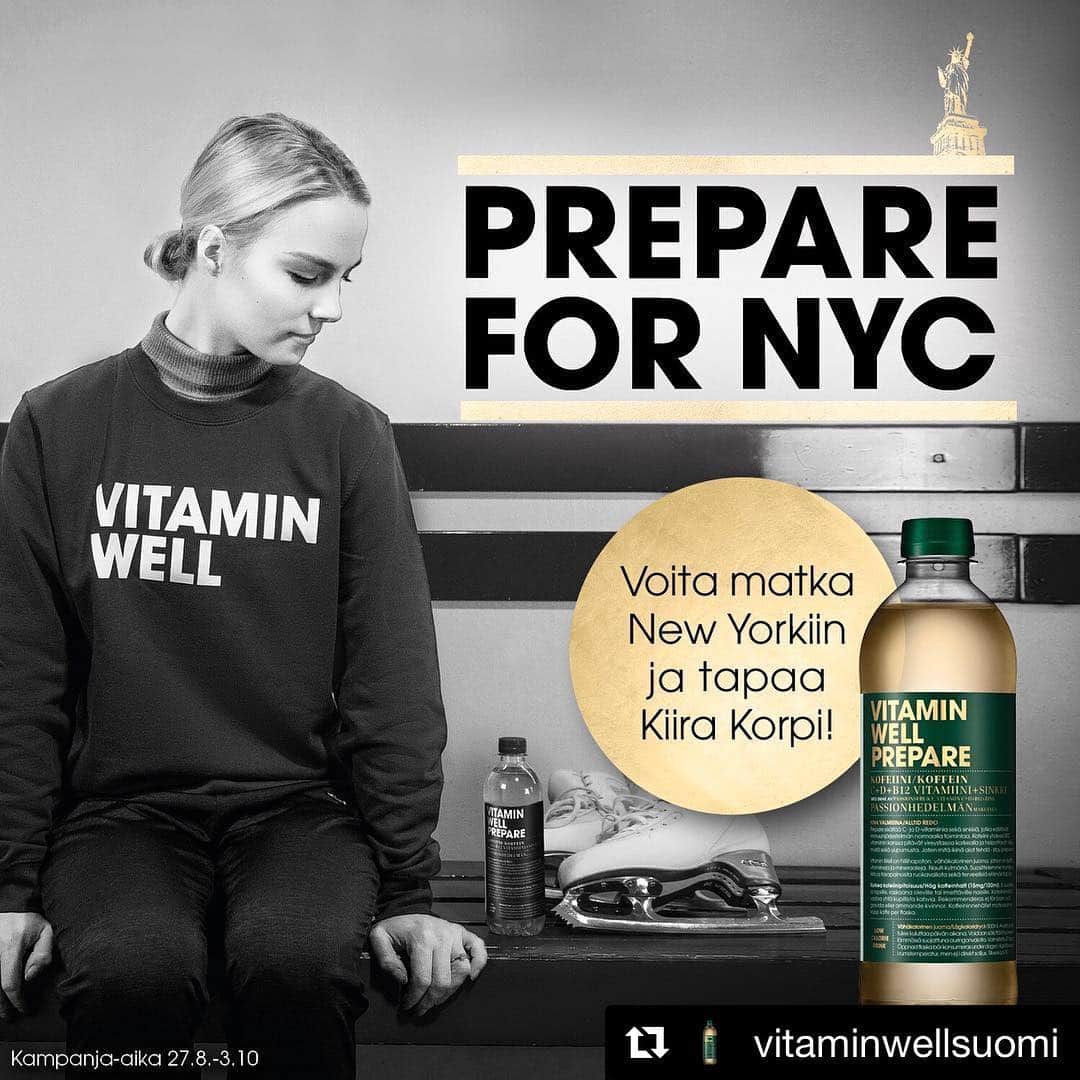 キーラ・コルピさんのインスタグラム写真 - (キーラ・コルピInstagram)「Heii sinä joka olet aina halunnut matkustaa New Yorkiin (ja luistella mun kanssa🤗), käy tsekkaamassa tää mahtava kisa @vitaminwellsuomi-tilillä! 🙌🏼🗽⛸ #kilpailu #yhteistyö  #repost ・・・ PREPARE FOR NYC! ✨ Nyt sinulla on mahdollisuus voittaa sinulle ja ystävällesi matka New Yorkiin yhdessä Vitamin Well:n ja @kiira_korpi kanssa. Osallistu näin:  1. Seuraa @vitaminwellsuomi  2. Tägää ystävä, jonka ottaisit mukaan matkakumppaniksi. 3. Perustele, miksi juuri teidän pitäisi voittaa. Lisätietoa kilpailusta nettisivuillamme. Linkki biossa. #vitaminwell #vitaminwellsuomi #preparefornyc」8月30日 19時38分 - kiira_korpi