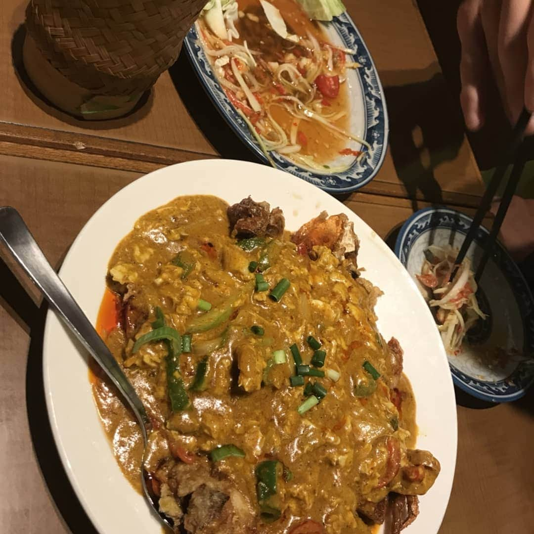 青木真也さんのインスタグラム写真 - (青木真也Instagram)「ソムタム。カニカレー。カオニャオ。タイ料理大好き。#thailand #thaifood #タイフード#タイ#タイ料理#ソムタム#カオニャオ#カレー#takenacurry #辛い」8月31日 10時09分 - shinya050983