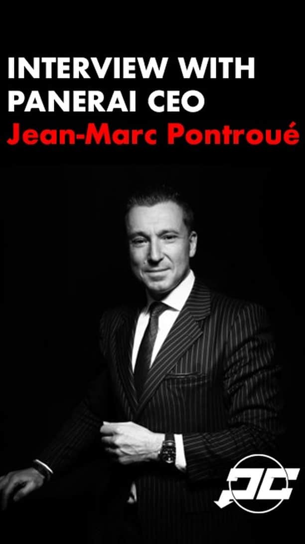 パネライのインスタグラム：「Panerai Central had the luxury of doing a 1 on 1 interview with new Panerai CEO Jean-Marc Pontroué. Hear his vision for the brand and what Panerai has in store as well as some questions about the marketplace.」