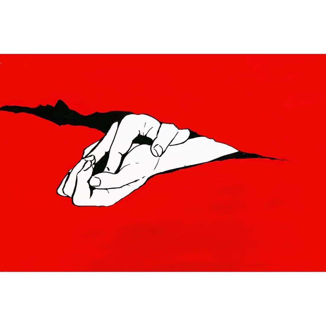 奈緒のインスタグラム：「. 手を描くのにハマってます。 昔は手がうまく描けなくて後ろで手を組んだ 女の子ばっかり描いてたな。 #手と手」