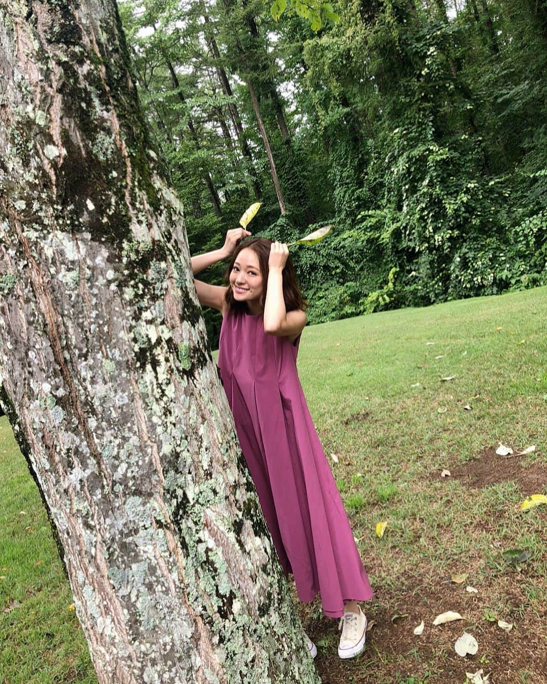 chayさんのインスタグラム写真 - (chayInstagram)「🌲🌲🌲 one-piece..FRAY I.D #frayid #purple #onepiece」9月3日 21時38分 - chay1023_official