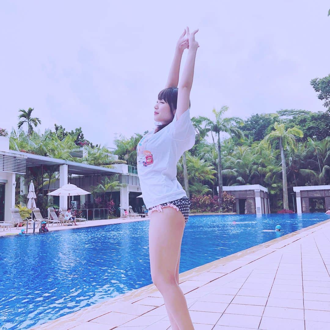霧島さくら  水着 霧島さくらさんのインスタグラム写真 - (霧島さくらInstagram)「プール🏊💭 @@@@ #プール #今日は