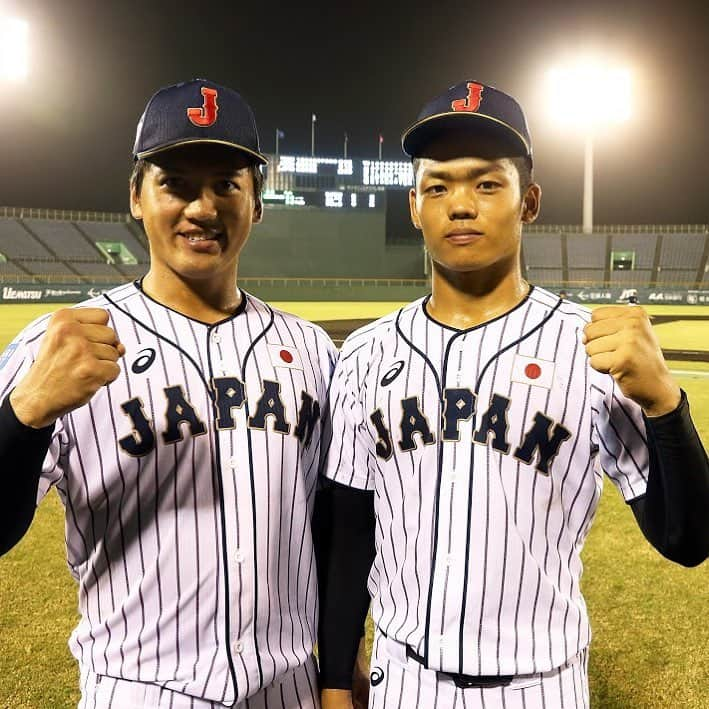 侍ジャパンさんのインスタグラム写真 - (侍ジャパンInstagram)「第12回 BFA U18アジア選手権 日本 26 - 0 香港 野尻投手が3回をパーフェクト✨ 根尾選手はサイクル安打👍5安打5打点の大活躍‼️ http://www.japan-baseball.jp/jp/team/18u/score/20180903_1/  #侍ジャパン #U18代表 #投手陣 #U18アジア選手権 #香港 #木更津総合 #野尻幸輝 #大阪桐蔭 #根尾昂」9月4日 11時15分 - samuraijapan_official