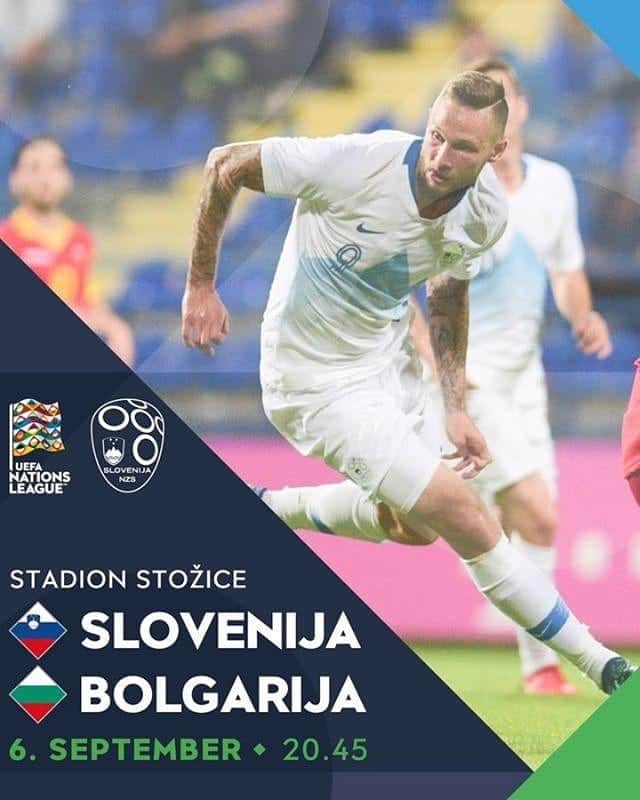 のインスタグラム：「Pridite in nas podprite, da skupaj pridemo do prve pomembne zmage v @euro2020!! Slo-ve-ni-ja. 🇸🇮 #srcebije」