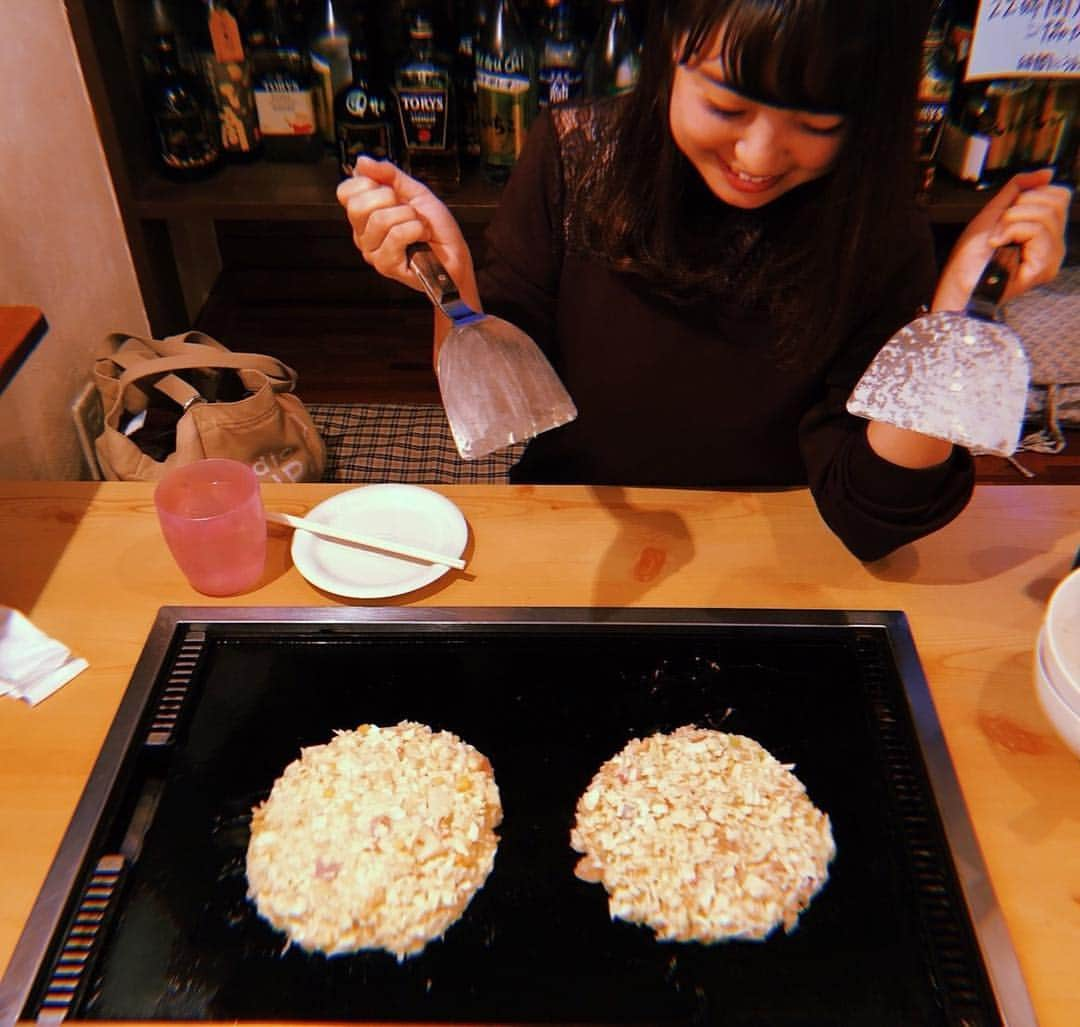 石橋美季のインスタグラム：「地元のお好み焼きやさんに行ってきました♡ #九十九里#お好み焼き#千葉大#ミスコン」