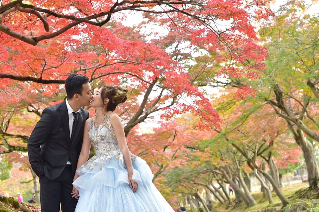 Famarryのインスタグラム：「【#famarry_jpフォトギャラリー】 インドネシア、ジャカルタから来日してくれたふたりのドレスでのロケーションフォトの撮影。 奈良公園の景色に大満足のお二人でした！日本にはとっても素敵なロケーションがたくさんあるので、せっかくウェディングドレス姿を残すならお気に入りの場所を選んでくださいね😄 . photo by: #kikiphotoworks ーーーーーーーーーーーーーーーーーーーーーーー どこでもフォトウェディングの最高の舞台に。もっとクリエイティブに、もっと自由に。最安値で理想の撮影を実現。 国内、海外の700人以上のプロフォトグラファーが登録。ロケーション、ウェディング当日撮影、ハネムーンフォトも思いのままに。 ーーーーーーーーーーーーーーーーーーーーーーー くわしくは@famarry_jpプロフィールのURLから！ #ウェディング撮影といえばファマリー #出張カメラマン#出張撮影 #前撮り #後撮り #ロケーション撮影 #ウェディングフォト #ウェディング当日 #ウェディングフォトグラファー  #奈良 #フォトウェディング #ウェディングフォト #プレ花嫁  #結婚式 #前撮り #後撮り #ウェディングフォト #先輩花嫁 #ロケーションフォト #婚約 #新婚  #結婚写真 #花嫁準備 #結婚 #結婚式 #結婚準備 #写真家 #2019春婚 #2018秋婚 #famarry #ファマリー」