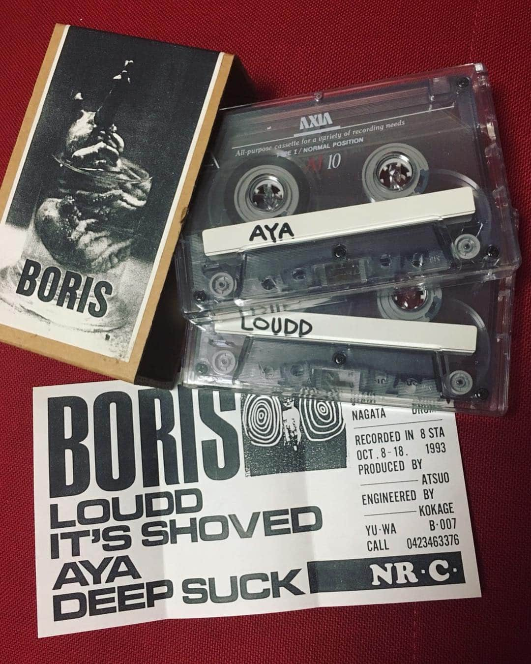 BORISさんのインスタグラム写真 - (BORISInstagram)「1st Demo 2 cassettes 30 copies (1993)  昨年から続いた結成25周年ツアーも明日でラスト。新代田Feverでお待ちしてます。 - Tomorrow @ 新代田Fever “Boris -25th Anniversary Tour Final- Oneman Show” Open:18:00/Start:19:00 - #boris25thanniversary #borisheavyrocks #borisdronevil」9月21日 20時55分 - borisdronevil