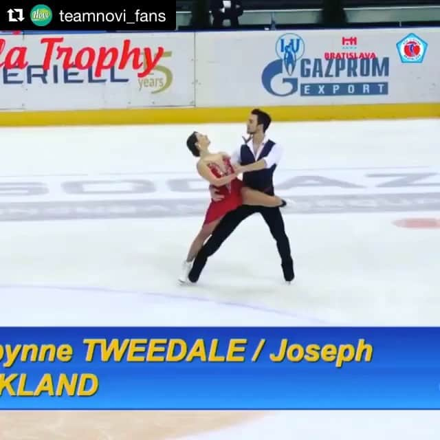 ジョセフ・バックランドのインスタグラム：「Getting going at #ondrejnepelatrophy2018 with the Rhythm Dance! 🇬🇧🇬🇧 #ondrejnepela #teamgb #teamtsmg #chiquesport #jacksonskates #mkblades @robynnepaige96 @teamnovi_fans」