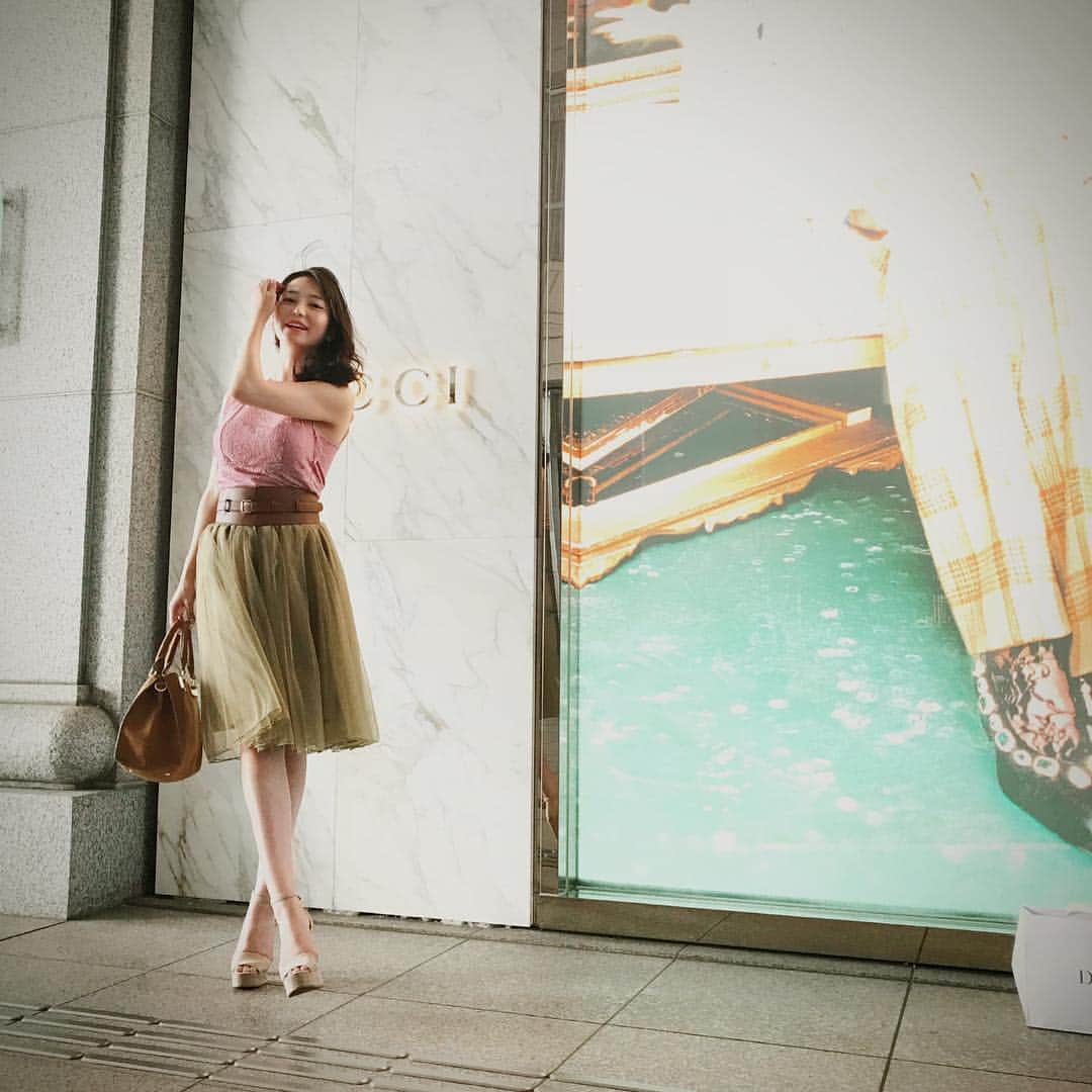 堀尾実咲のインスタグラム：「👼💚 #cordinate #fashion #portrait  #tops #rienda #belt #rady #shoes #chineselaundry」