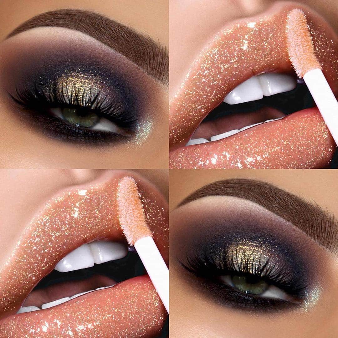 vegas_nayのインスタグラム：「Goodness🔥 Eyes @alexandra_anele lips @rebellebeautyx #glamour #beauty #makeup」