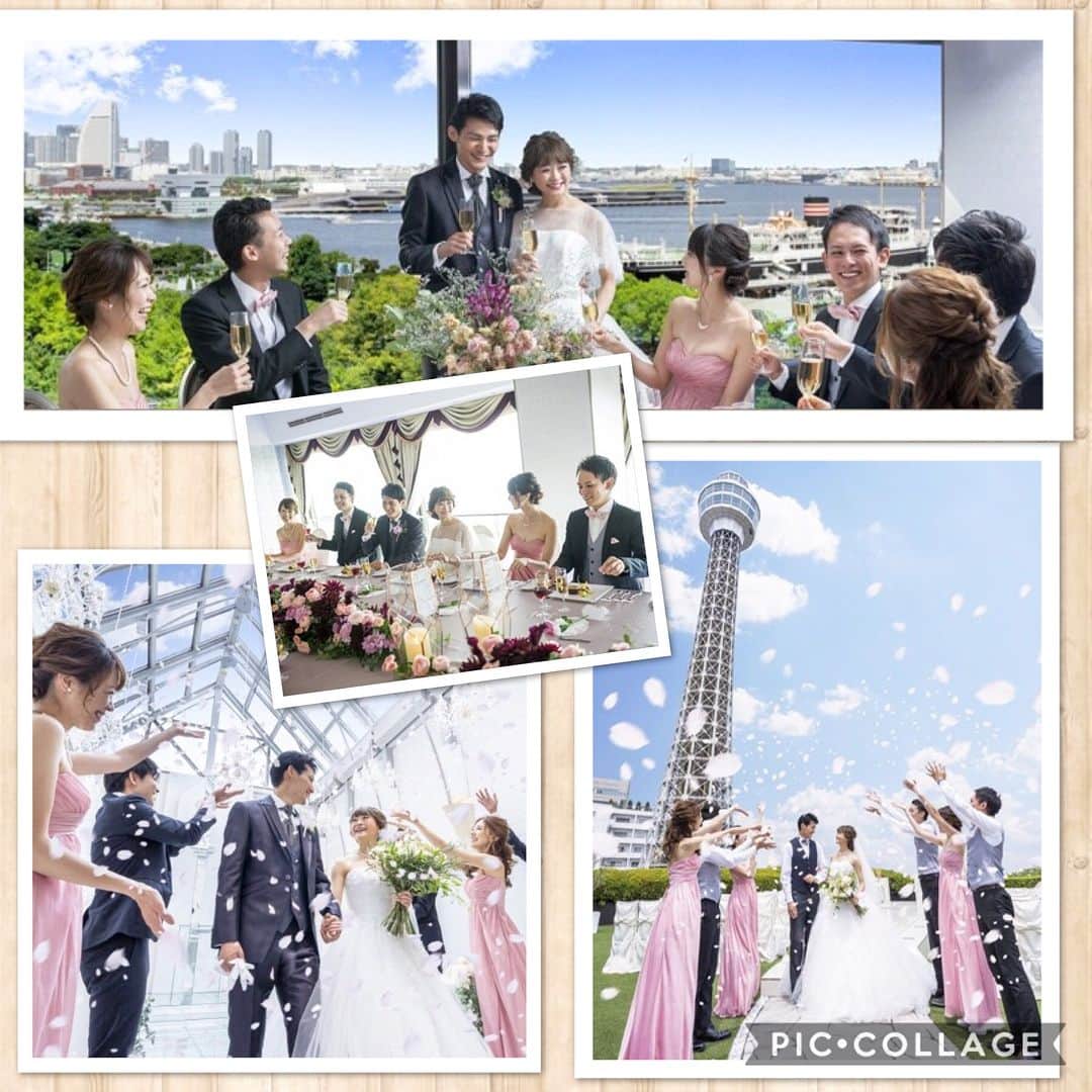 水村真悠子のインスタグラム：「美容院で暇なので、情報解禁したデータ掲載📷✨ 撮影でブライズメイド役した時の💓 皆んな同じ事務所で、現場が最高に楽しかった🤣🤣🤣 お腹痛くなるほど笑ったな！ . ゼクシィやHPちらっと載っております(^^) . #メルパルク東京 #メルパルク横浜 #メルパルク #結婚式場 #ゼクシィ #ブライズメイド #ブライズメイド役 #撮影 #和気あいあい #楽しい現場」