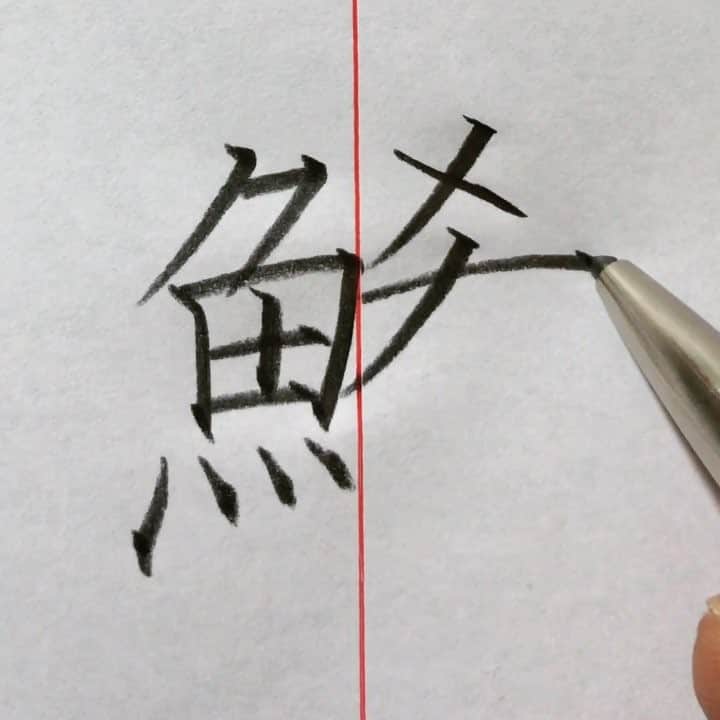 鈴木暁昇のインスタグラム：「* ◆鯑◆ * 魚に希と書いて鯑（かずのこ）。 * I ate sushi after a long absence. The opportunity to eat sushi clearly since coming to Tokyo has decreased. I do not have the courage to go to a sushi shop by myself quite. * I do not know what this word 鯑 is said in English.One kind of fish, pronunciation of Japanese is kazunoko. * * ※経験者クラス若干名募集中。書を本格的に学びたい方はメッセージ下さい。詳細お知らせします。 * ************************ 鈴木曉昇著『百人一首で美文字練習帳』『ペン字筆文字練習帳』『筆ペン練習帳』他アマゾン他書店にて各種発売中。 ************************ #書道 #鈴木曉昇 #和 #wabisabi #calligraphy #筆文字 #artistic #硬筆 #ペン字 #beautiful #chinesecalligraphy #japanesecalligraphy #墨 #sumi #書法 #japan #手書き #美文字 #手書きツイート #オリンピック #Olympic #japaneseculture #日本 #chineseculture #書道パフォーマンス」