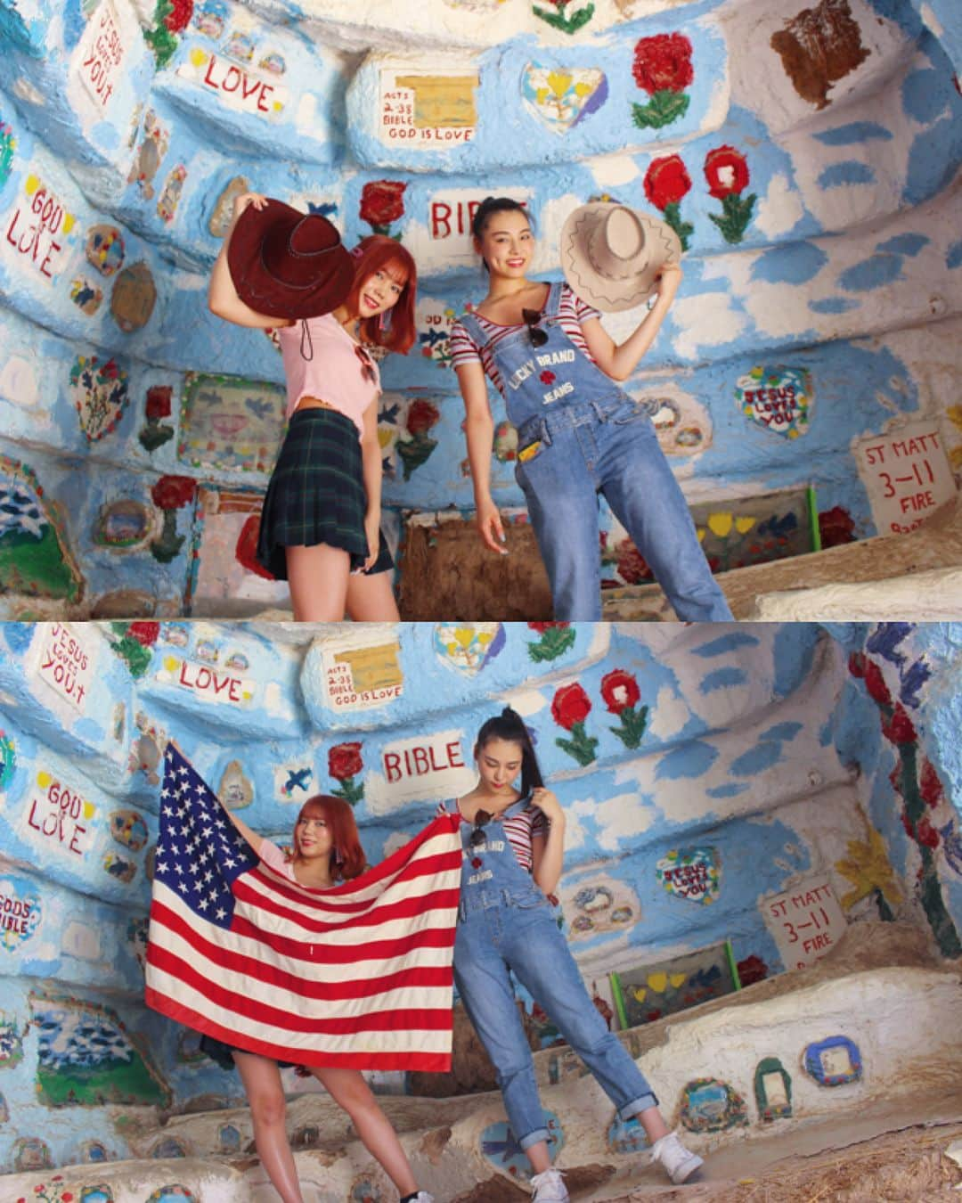 相楽伊織さんのインスタグラム写真 - (相楽伊織Instagram)「in Los Angeles🇺🇸 Salvation Mountain❤️💛💚💙💜 長旅～🚙💭 暑くて途中溶けたけど、めちゃくちゃたのしかった！！！ #losangeles  #salvationmountain  #ひなぴょん」9月11日 21時47分 - _iorisagara264_