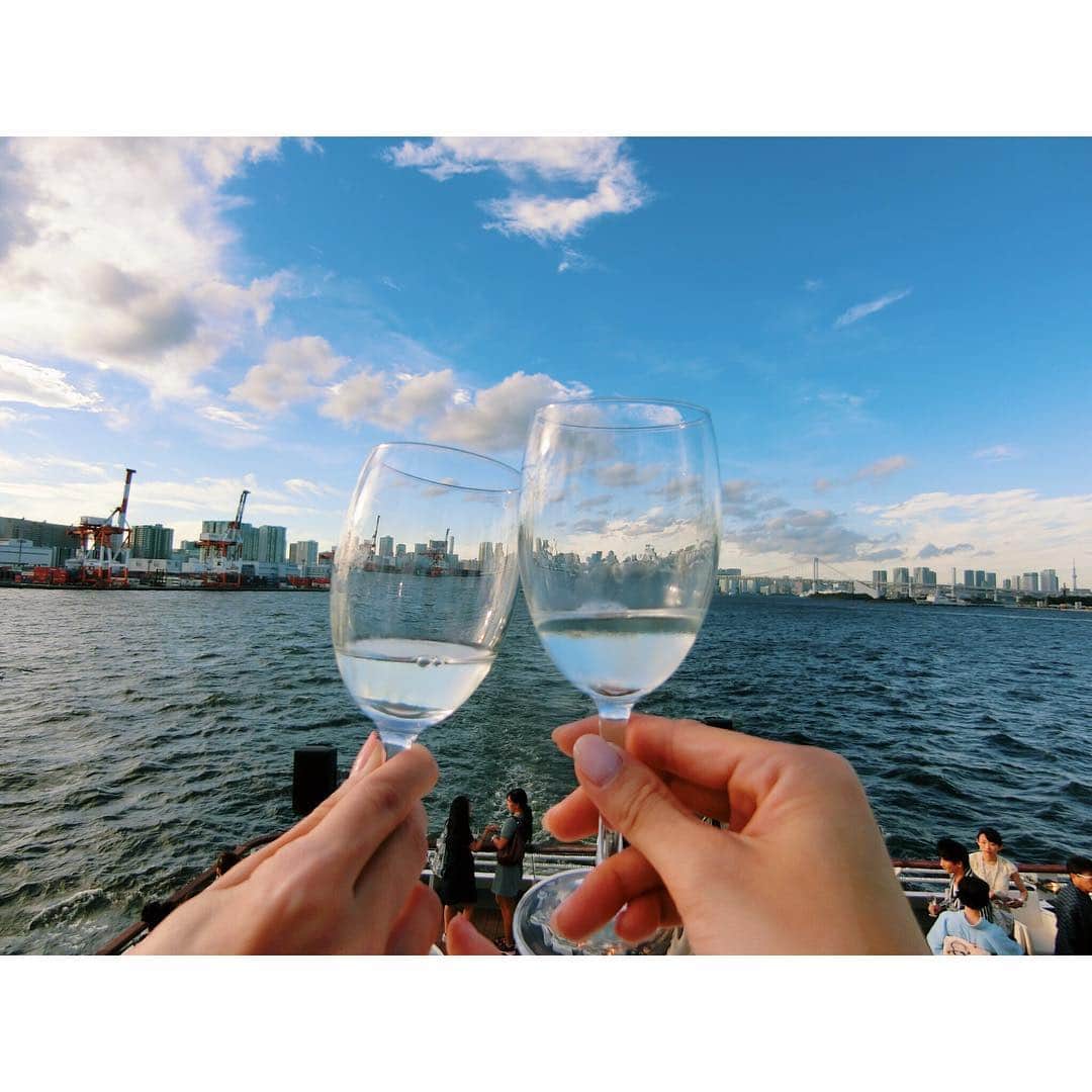 的場絢香さんのインスタグラム写真 - (的場絢香Instagram)「#20180909﻿ " TOKYO SAKE CRUISE "﻿ in TOKYO BAY🛳✨﻿ ﻿ 海の上で日本酒で乾杯、、🍶﻿ ﻿ りゑさんと浴衣着て、﻿ 各地の日本酒を飲みながら﻿ 東京湾をクルージング♩﻿ 最高だった〜〜！！💕﻿ __________________________﻿ #マトバ旅 #東京 #tokyo﻿ #TOKYOSAKECRUISE #日本酒オーシャンズ  #SAKE #日本酒  #東京湾 #クルージング  #シンフォニークルーズ」9月12日 19時31分 - ayaka_matoba
