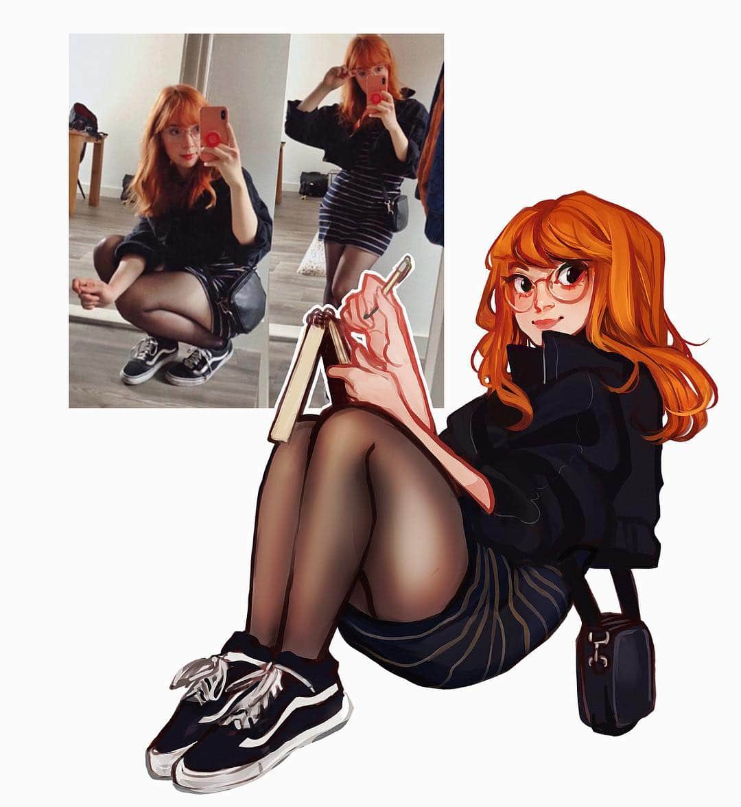 Laura Brouwersさんのインスタグラム写真 - (Laura BrouwersInstagram)「Just a little ootd to warm up again ✨ glad you guys like them so much! Been getting a lot of positive messages about them ;v; it’s very flattering! I’m also super excited about fall weather, I wore this a little while ago when it got colder.. we got some warm ish days coming up bUT HEY still some sweater weather in between yeeee」9月13日 0時24分 - cyarine