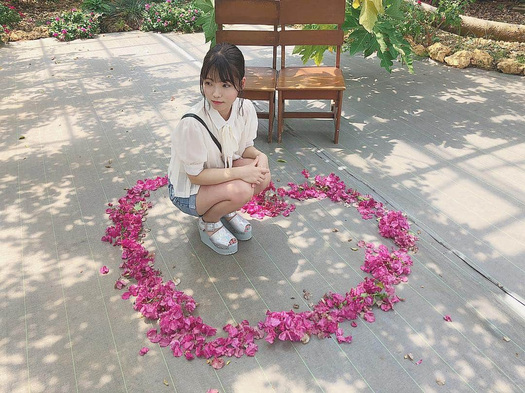 高橋彩音さんのインスタグラム写真 - (高橋彩音Instagram)「夏が完全なる終わりを告げてきたので、夏に撮った夏っぽい写真を今のうちに放出( ˘ᵕ˘ )  #ハート #花 #庭」9月14日 12時45分 - aayyaannee811