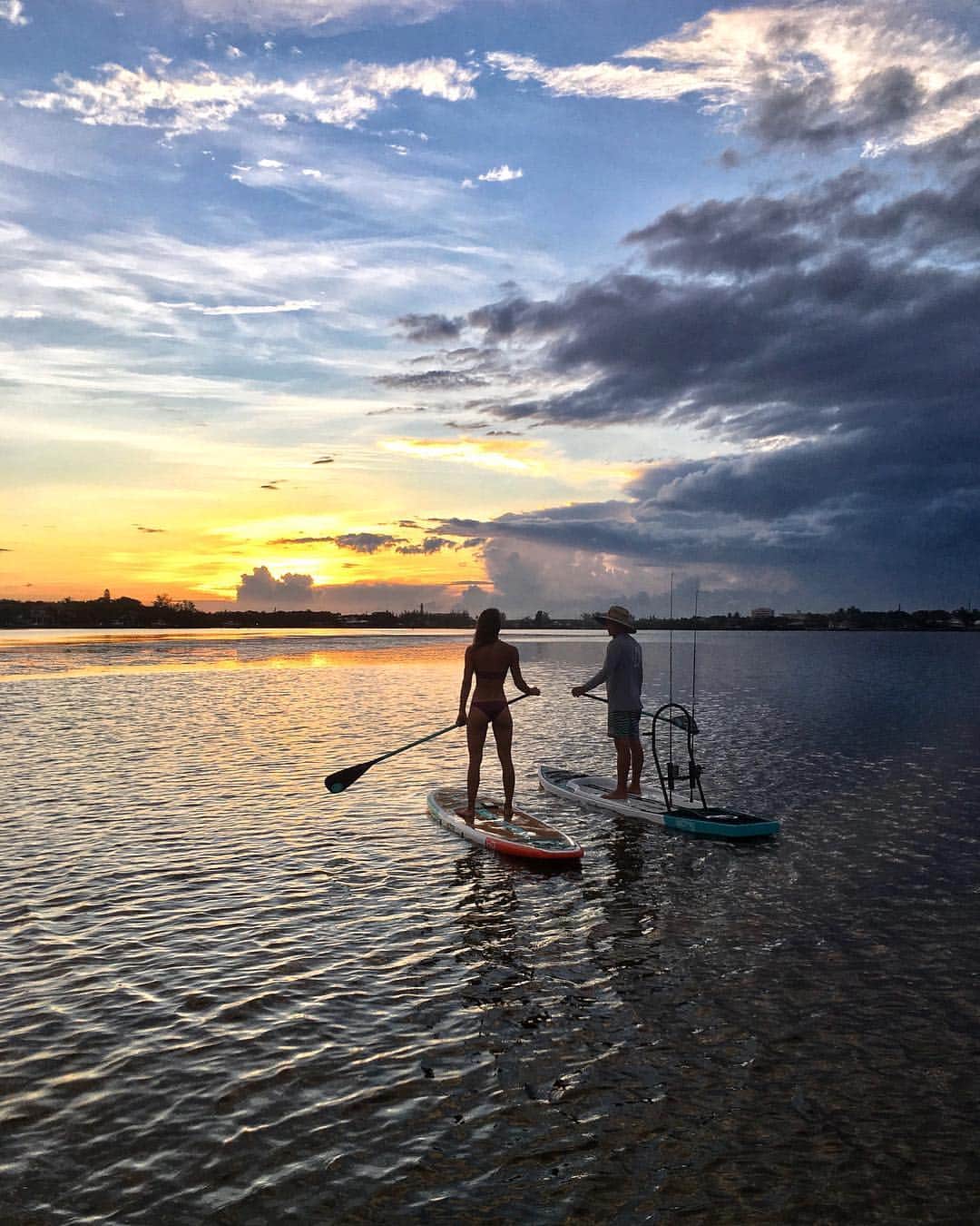 アリソン・ストーキーのインスタグラム：「The sunrise paddle never gets old 🐬」